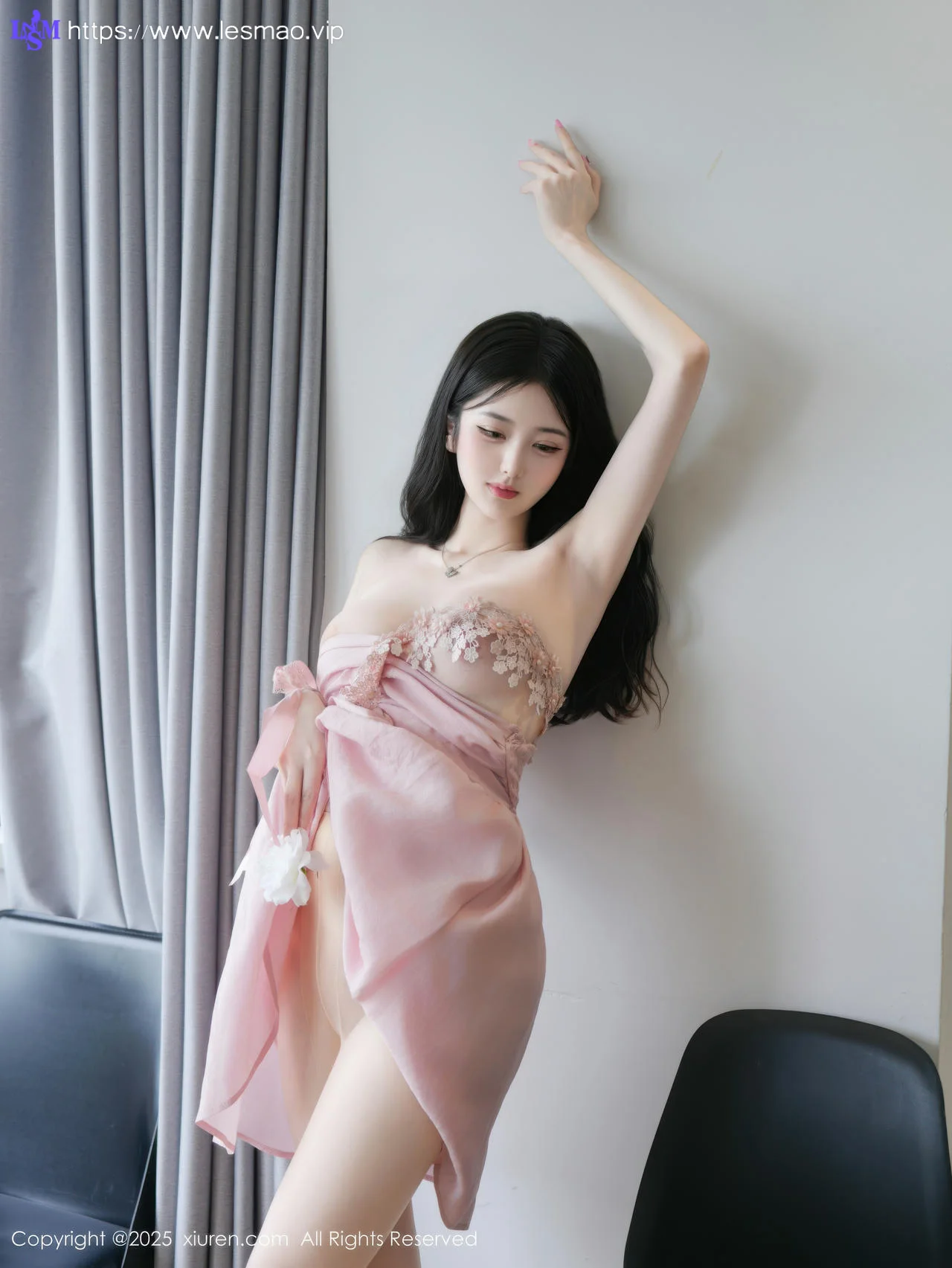 XiuRen 秀人 No.10545 白小蝶 粉色连衣短裙 - 31
