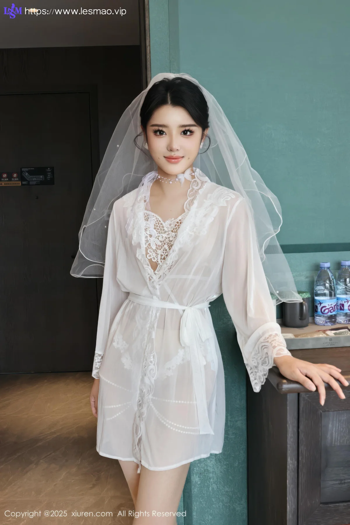 XiuRen 秀人 No.10559 糯梨子 白色婚纱搭配 - 7