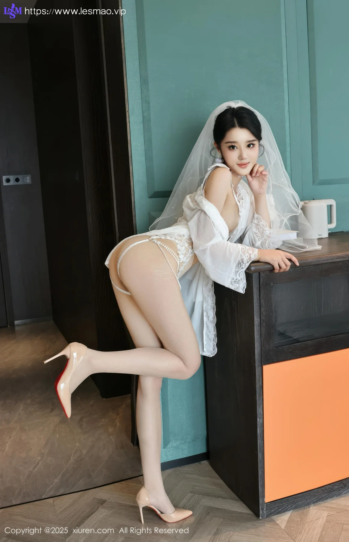 XiuRen 秀人 No.10559 糯梨子 白色婚纱搭配 - 18