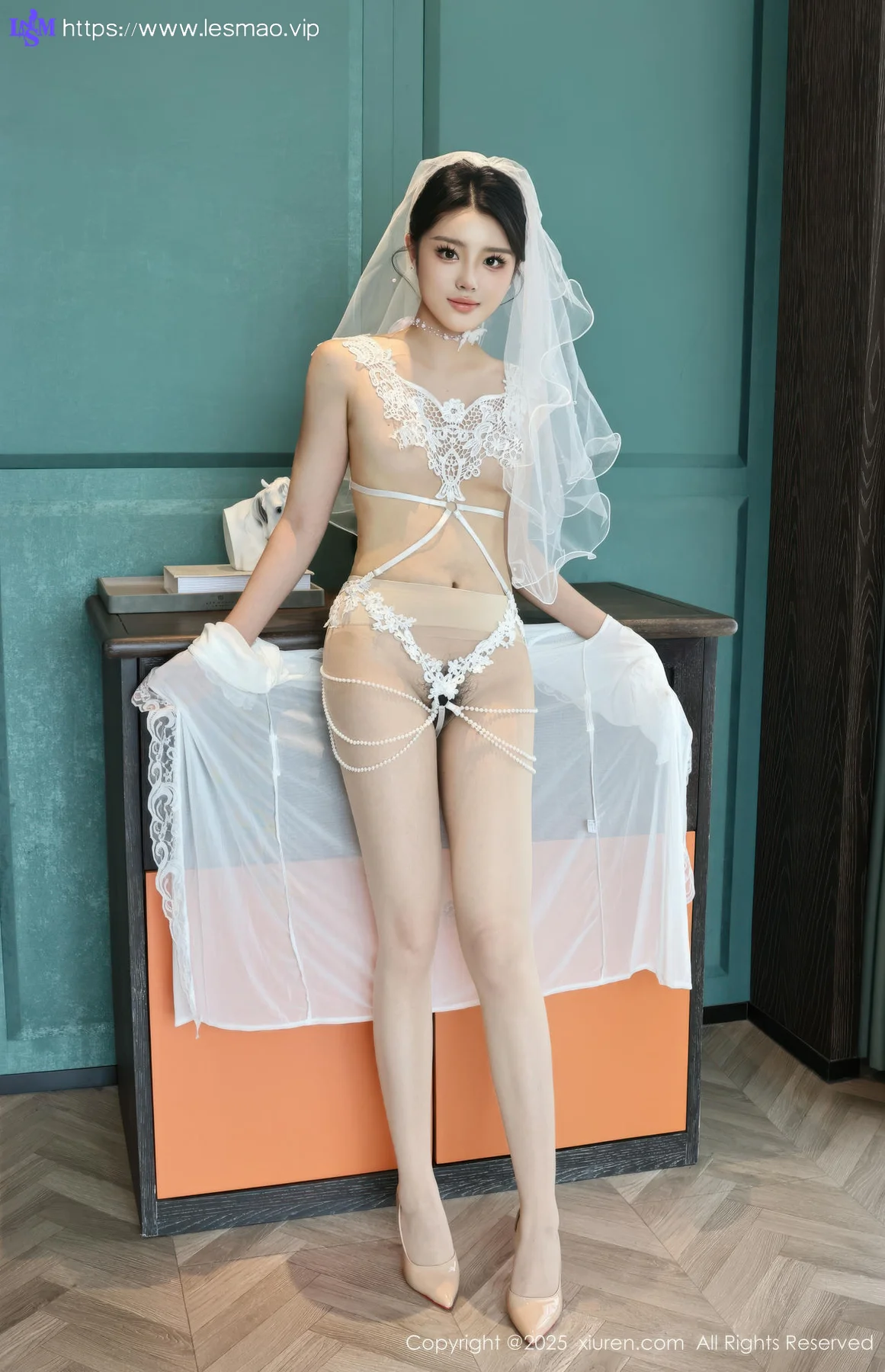 XiuRen 秀人 No.10559 糯梨子 白色婚纱搭配 - 32