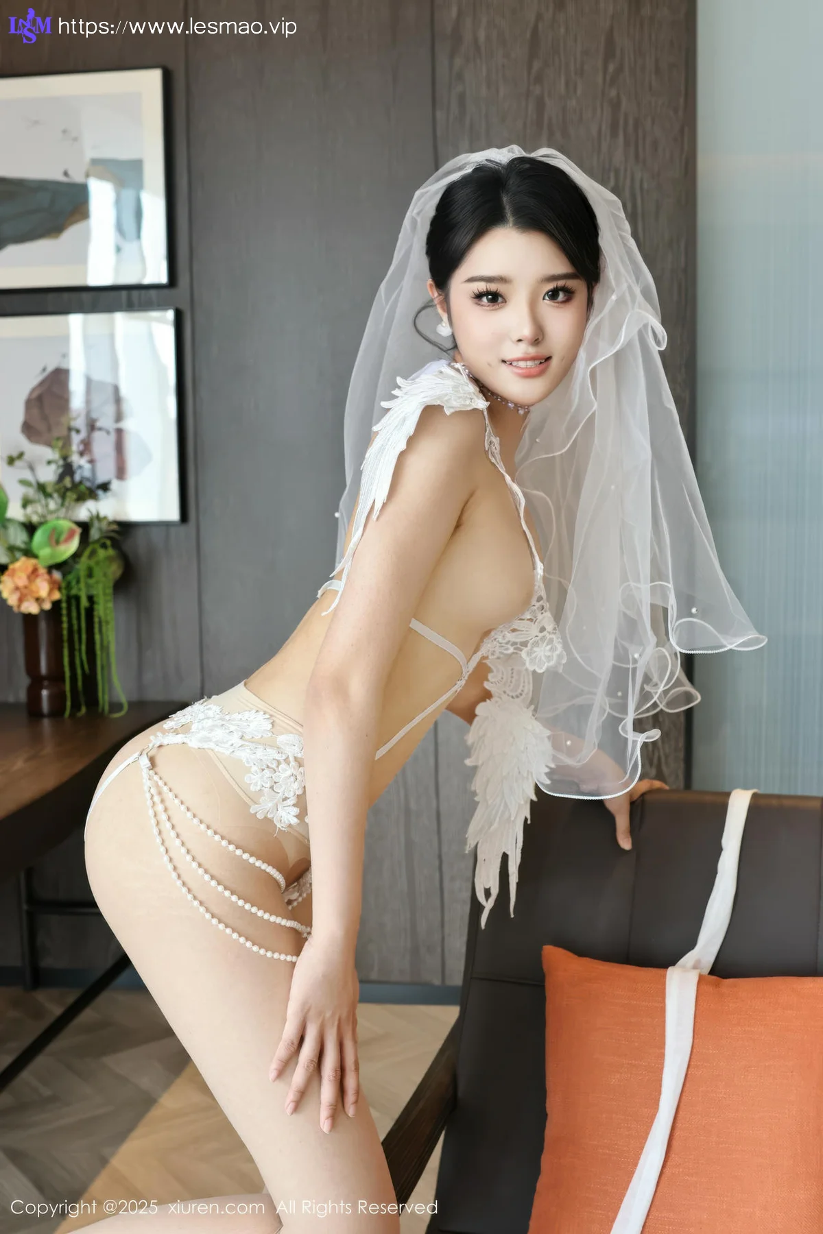 XiuRen 秀人 No.10559 糯梨子 白色婚纱搭配 - 43
