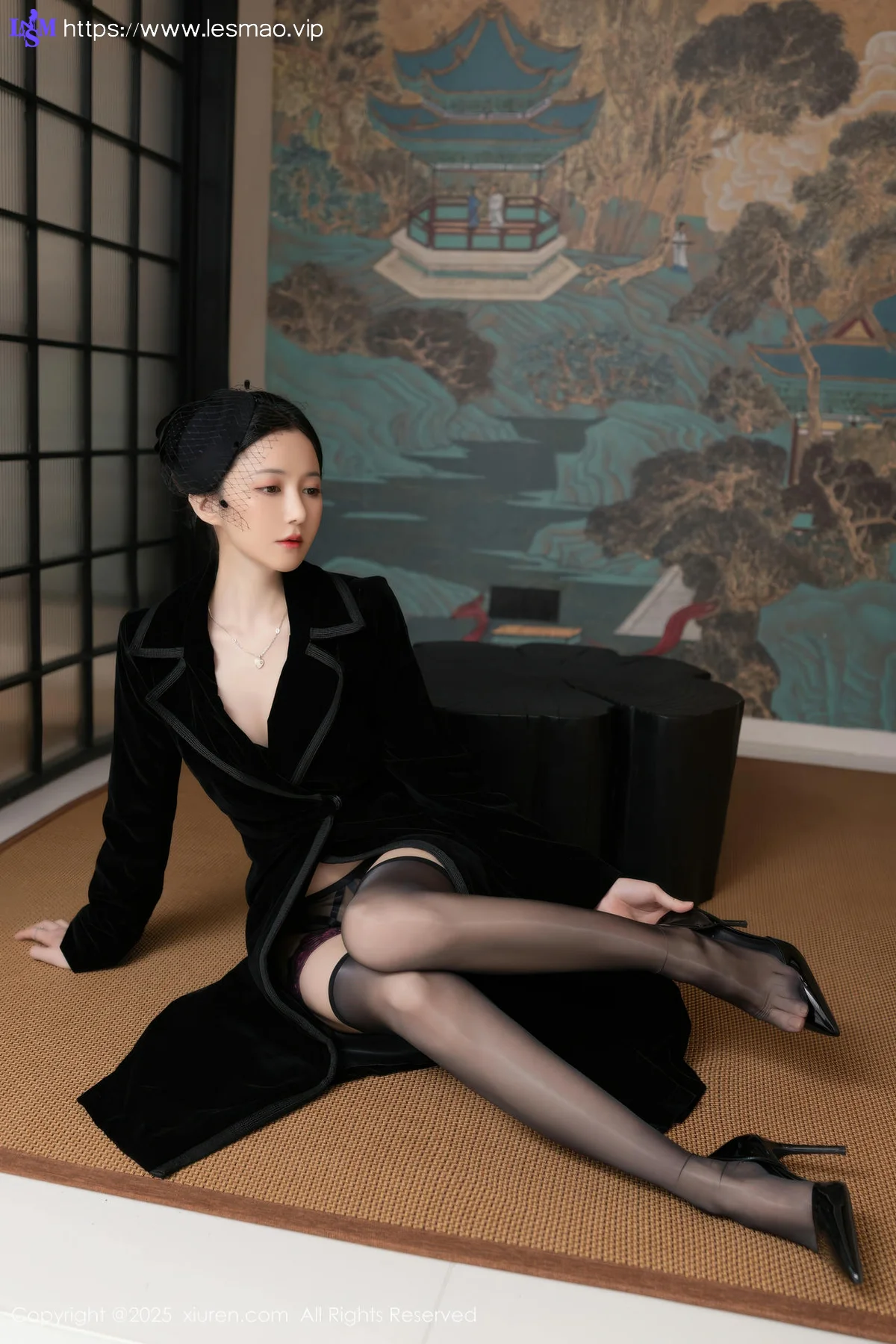 XiuRen 秀人 No.10564 鱼子酱 黑色连体丝袜 - 8