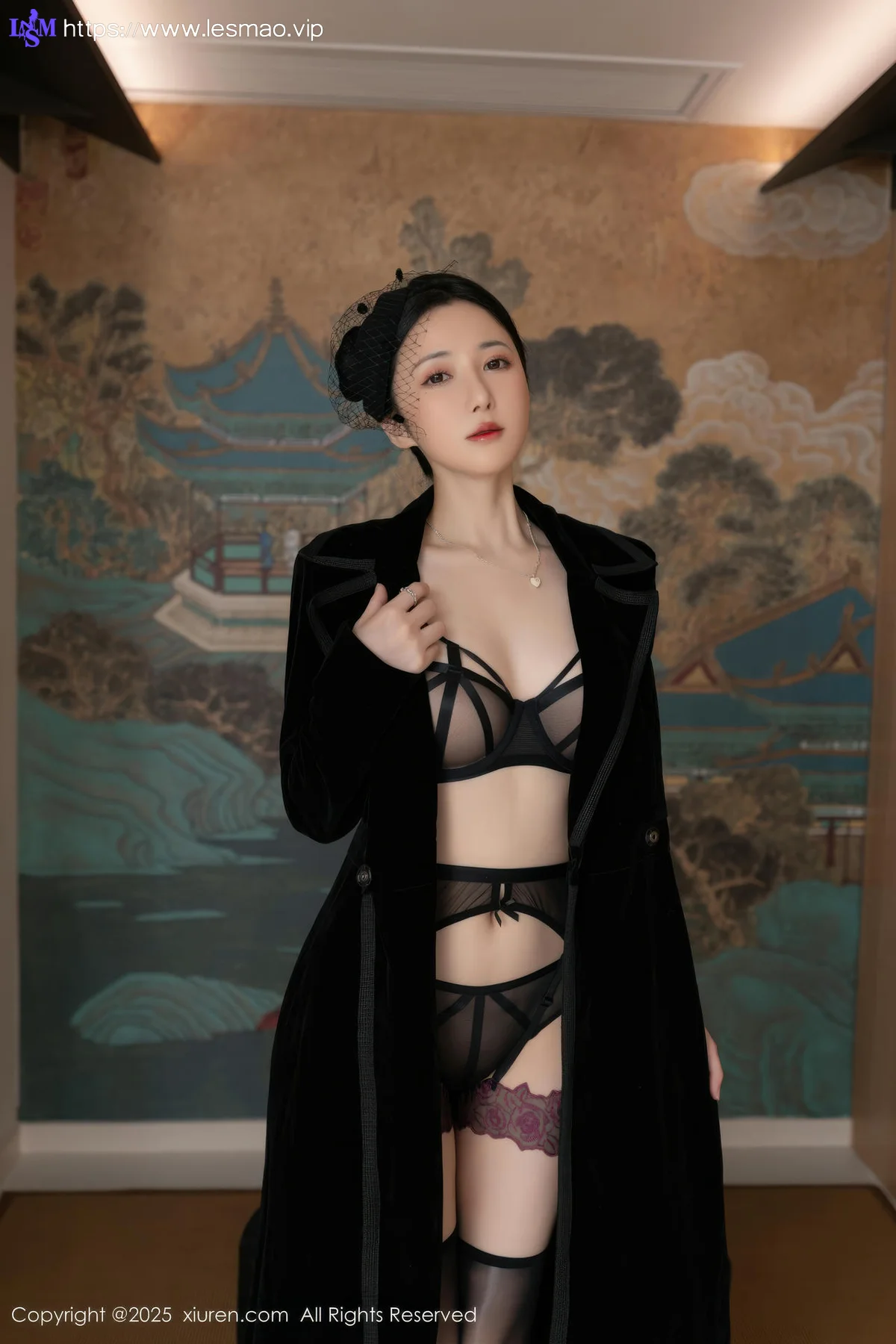 XiuRen 秀人 No.10564 鱼子酱 黑色连体丝袜 - 16
