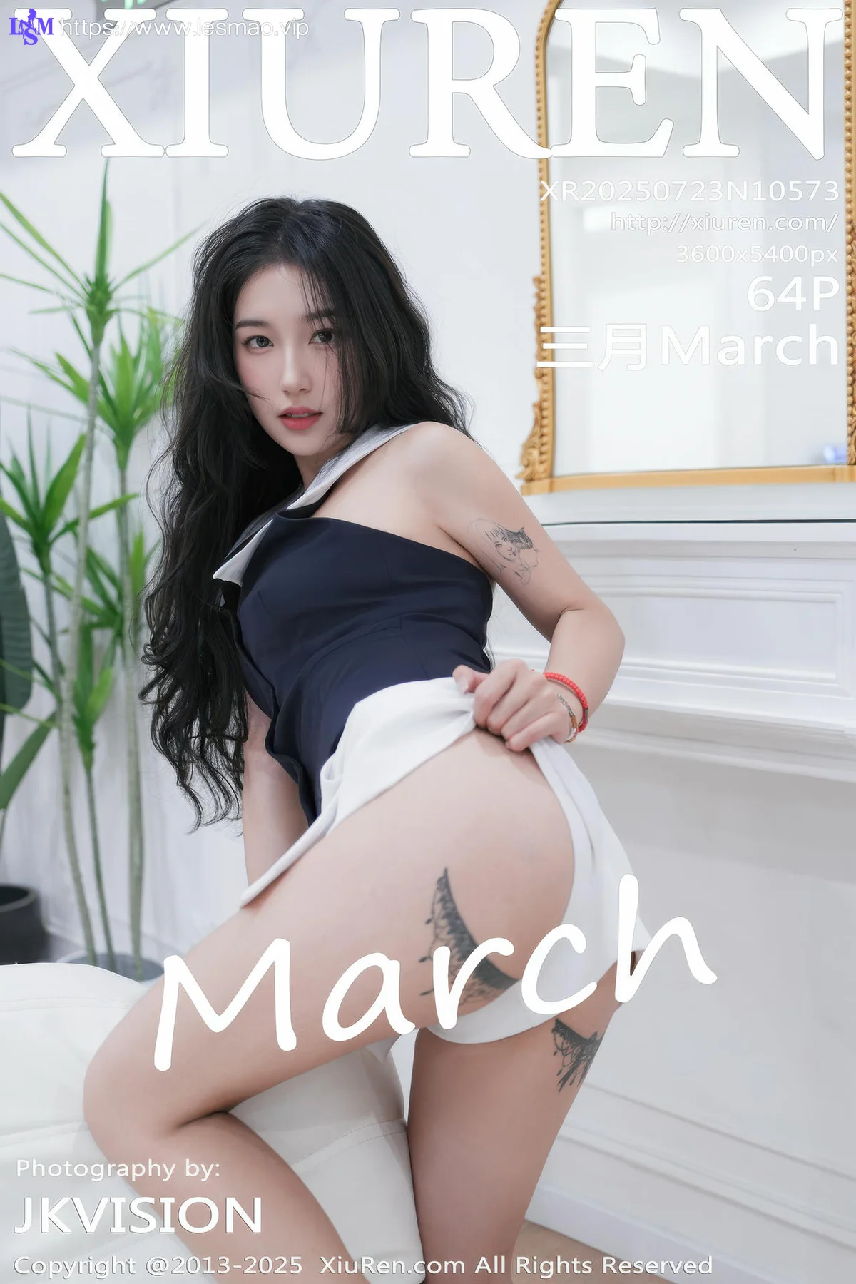 XiuRen 秀人 No.10573 三月March 性感黑白礼服 - 65