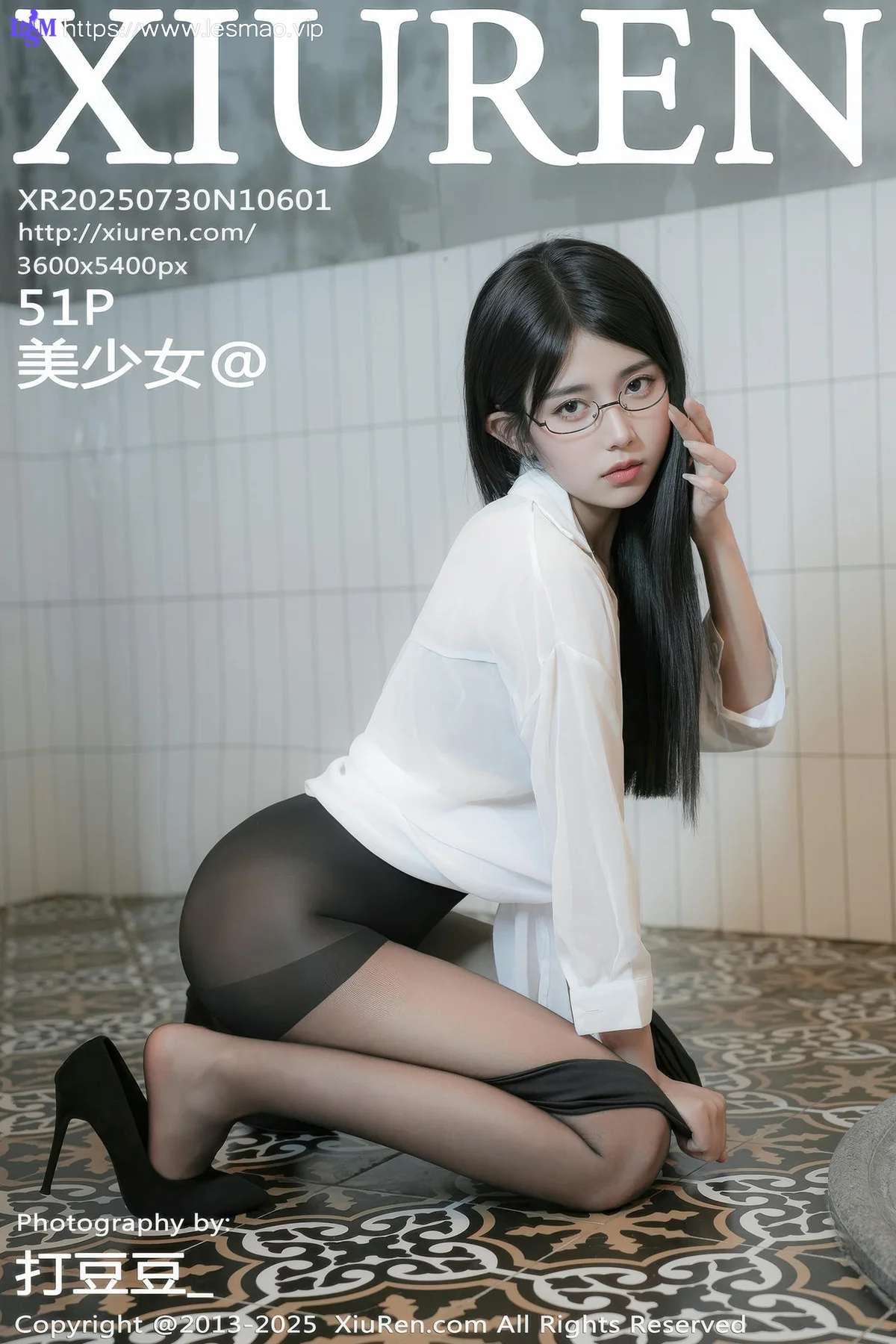 XiuRen 秀人 No.10601 白露lulu 黑色衬衫身材明艳动人 - 52