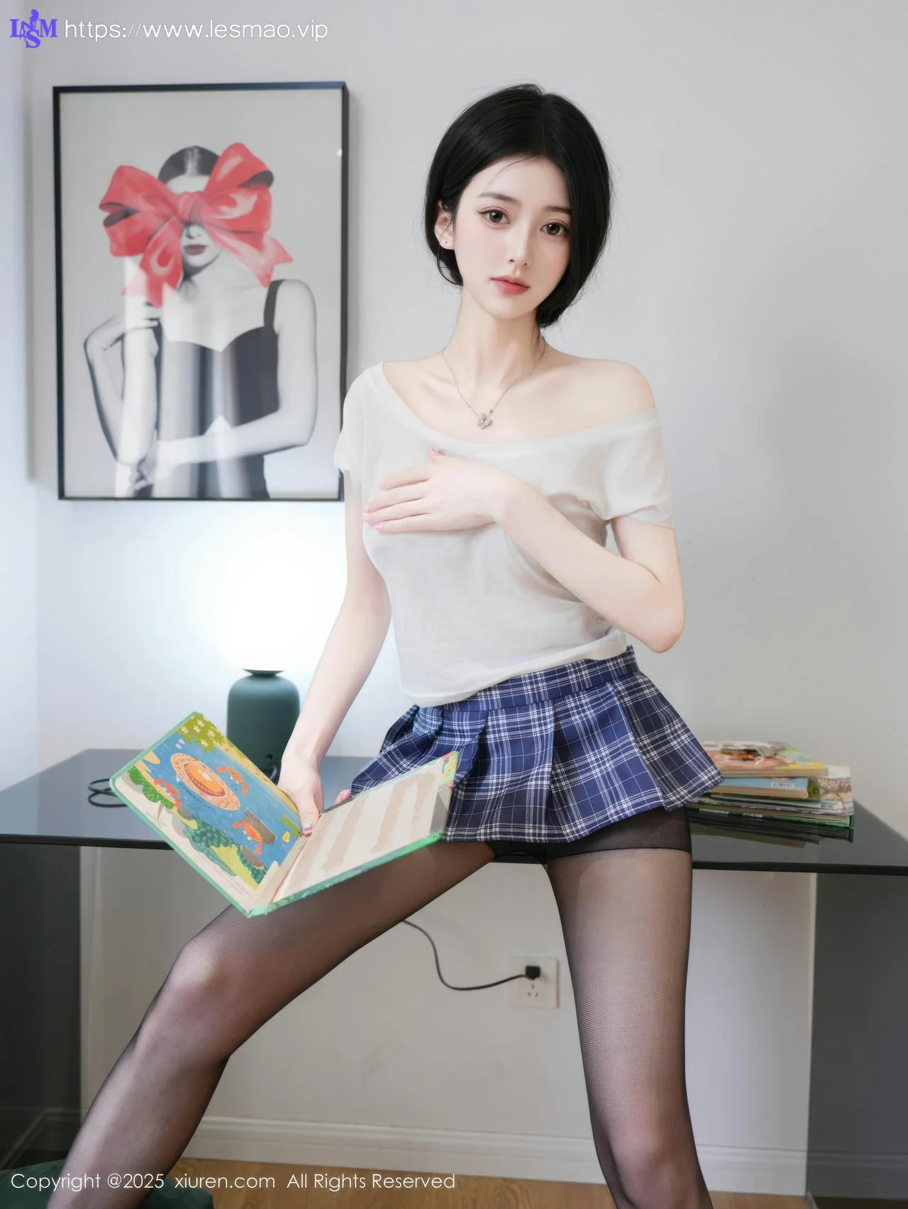 XiuRen 秀人 No.10613 白小蝶 性感白衣短裙 - 14