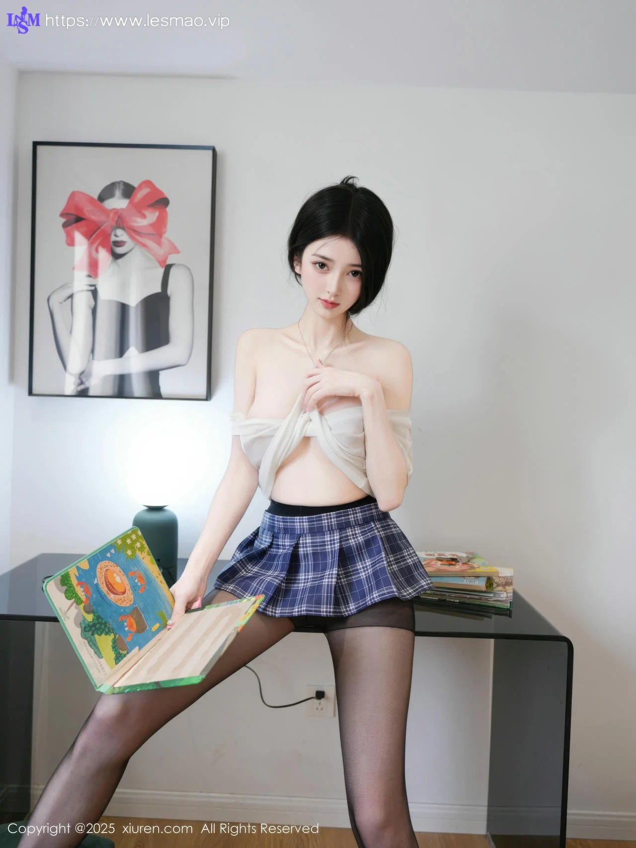 XiuRen 秀人 No.10613 白小蝶 性感白衣短裙 - 17