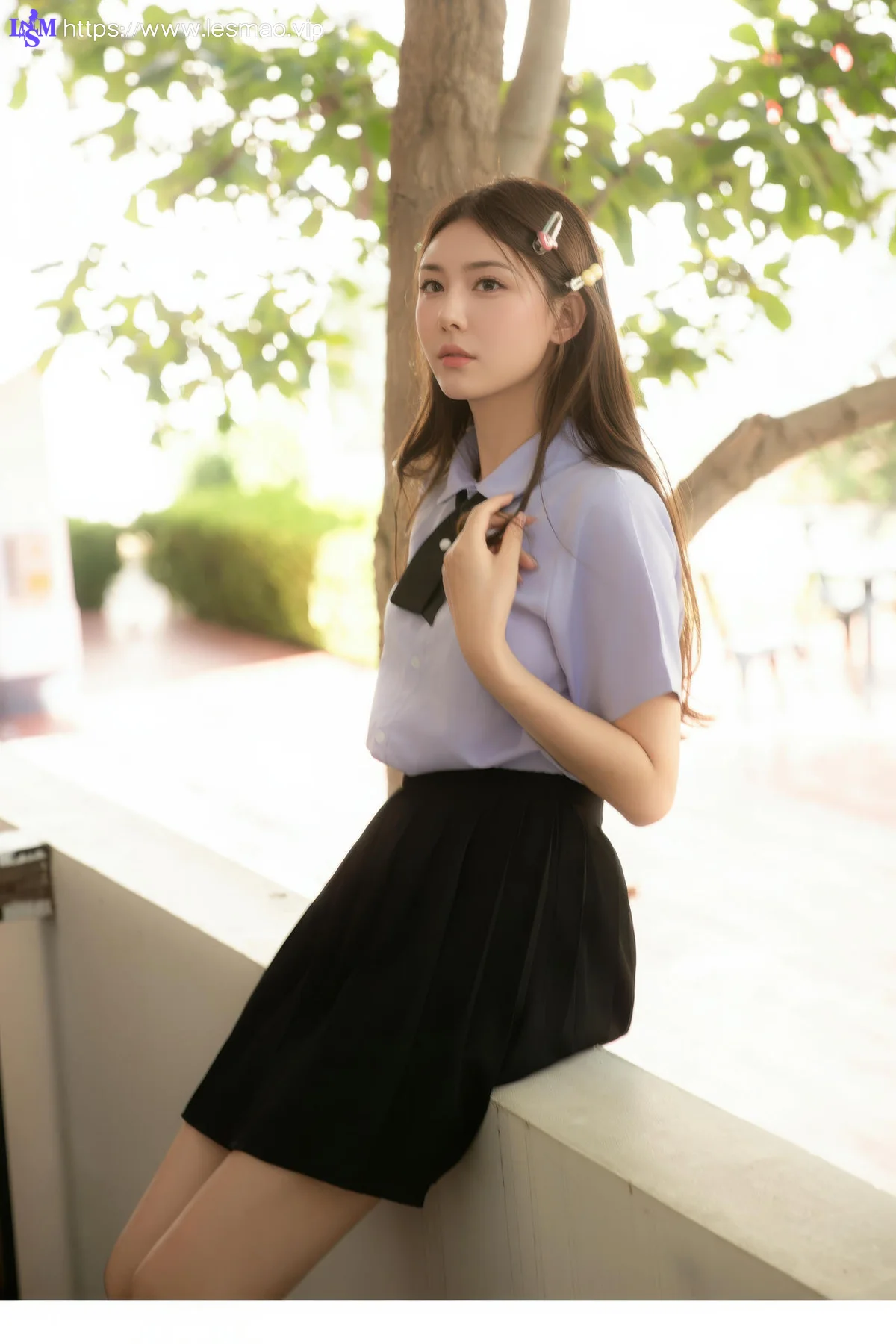 XiuRen 秀人 No.10622 悦兮 蓝色衬衣黑色短裙 - 17