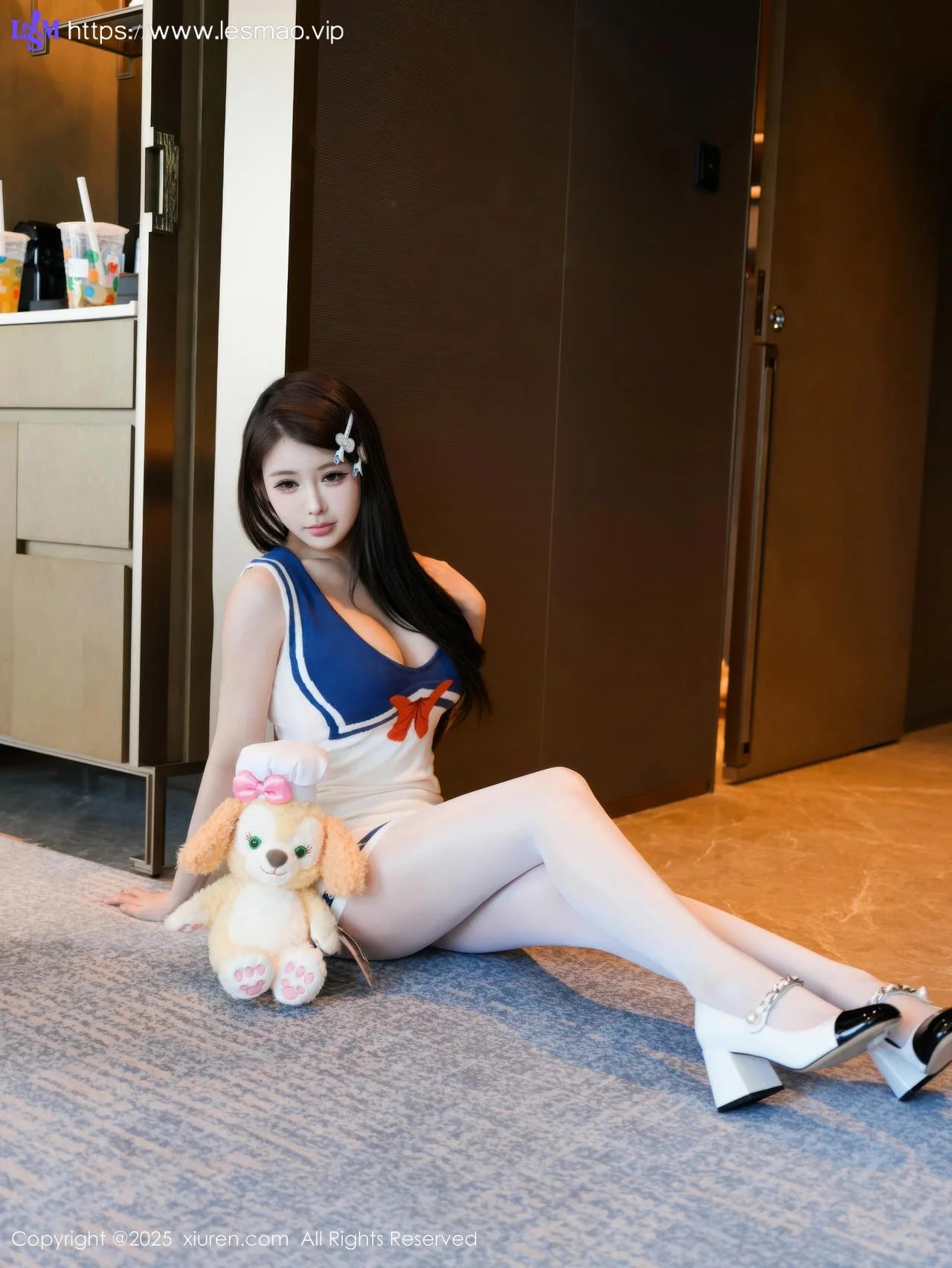 XiuRen 秀人 No.10628 甜妮 蓝白连衣短裙 - 24