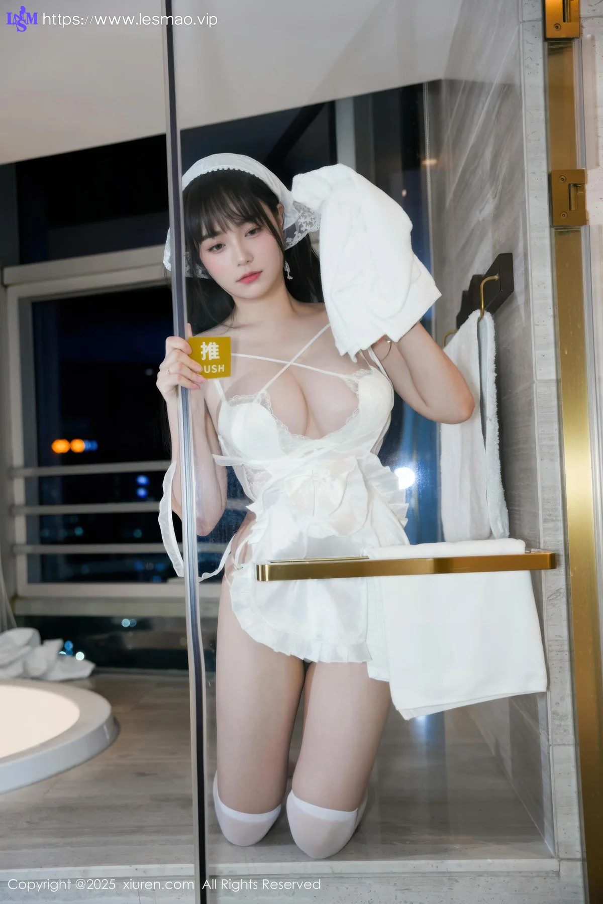 XiuRen 秀人 No.10631 软情 白色女仆装扮 - 16