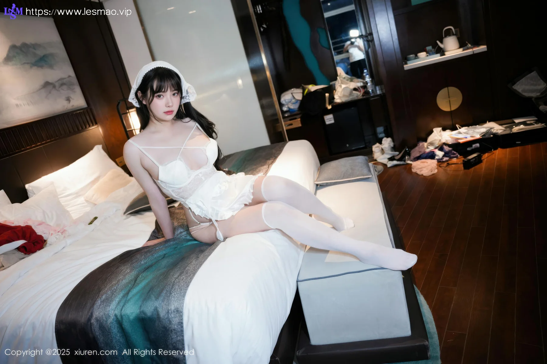 XiuRen 秀人 No.10631 软情 白色女仆装扮 - 55