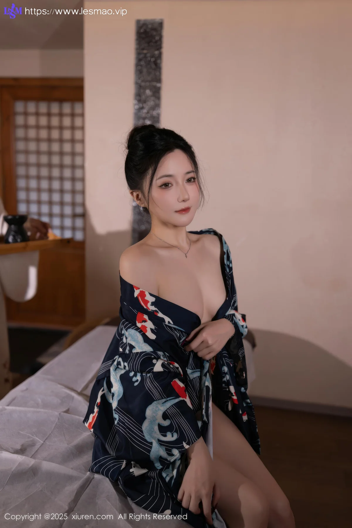 XiuRen 秀人 No.10635 鱼子酱Fish 灰色衬衫魅惑黑丝 - 64