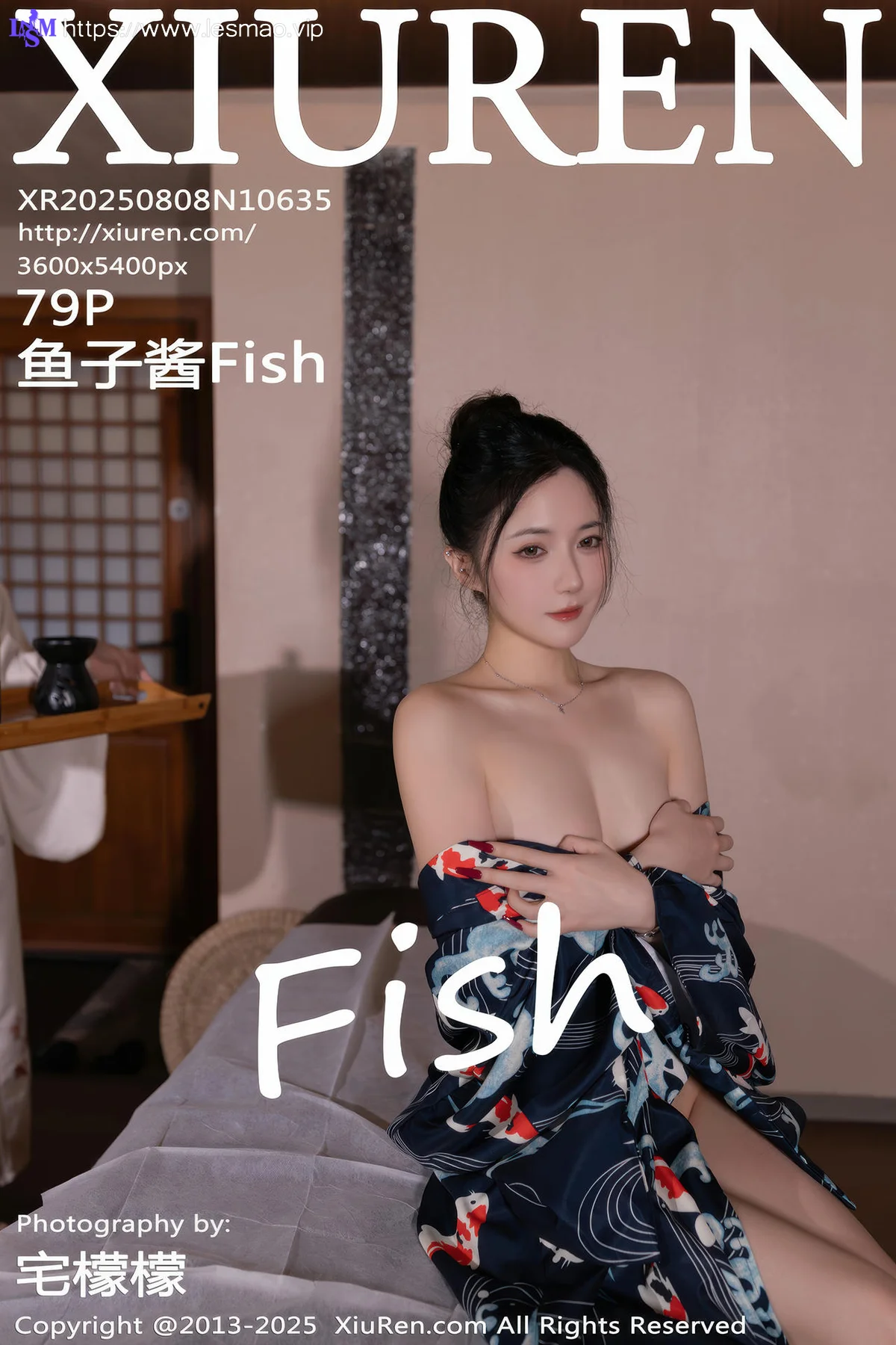 XiuRen 秀人 No.10635 鱼子酱Fish 灰色衬衫魅惑黑丝 - 80