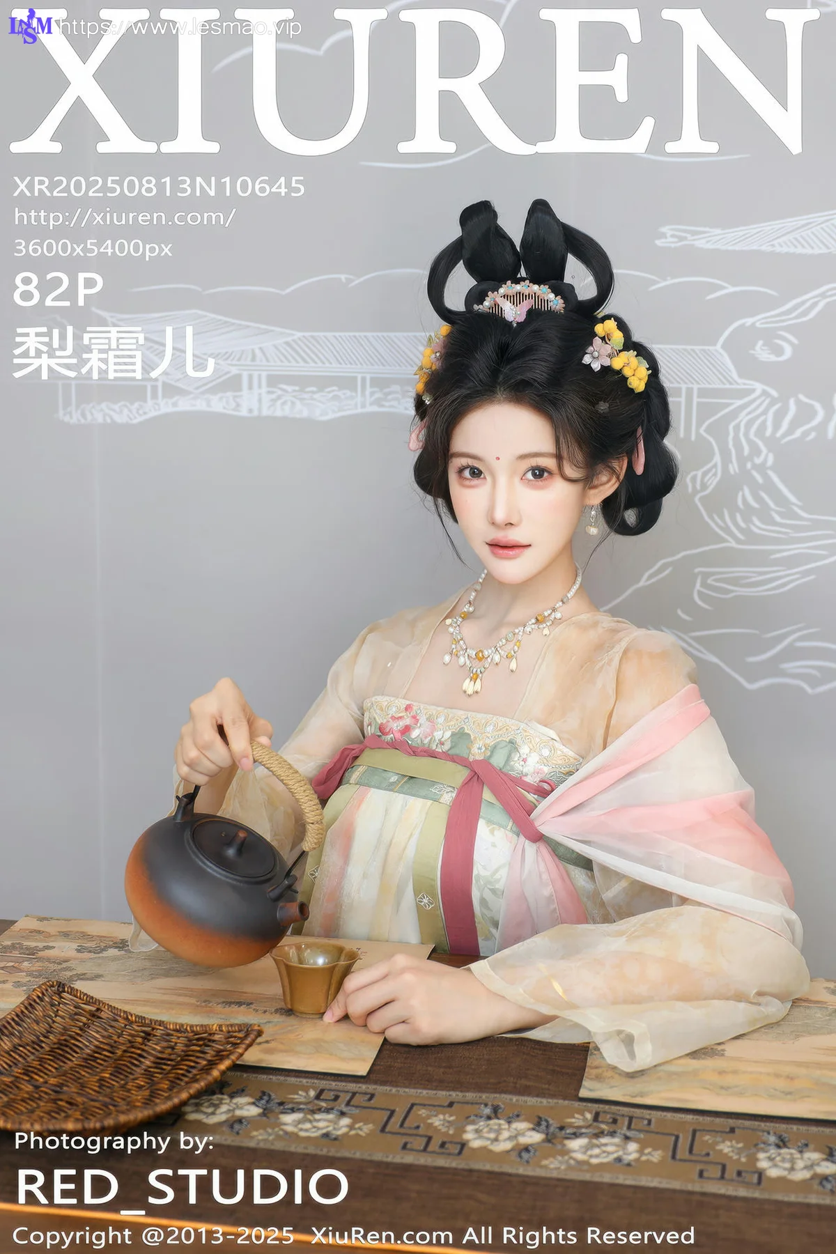 XiuRen 秀人 No.10645 梨霜儿 浅色古装服饰拍摄 - 83