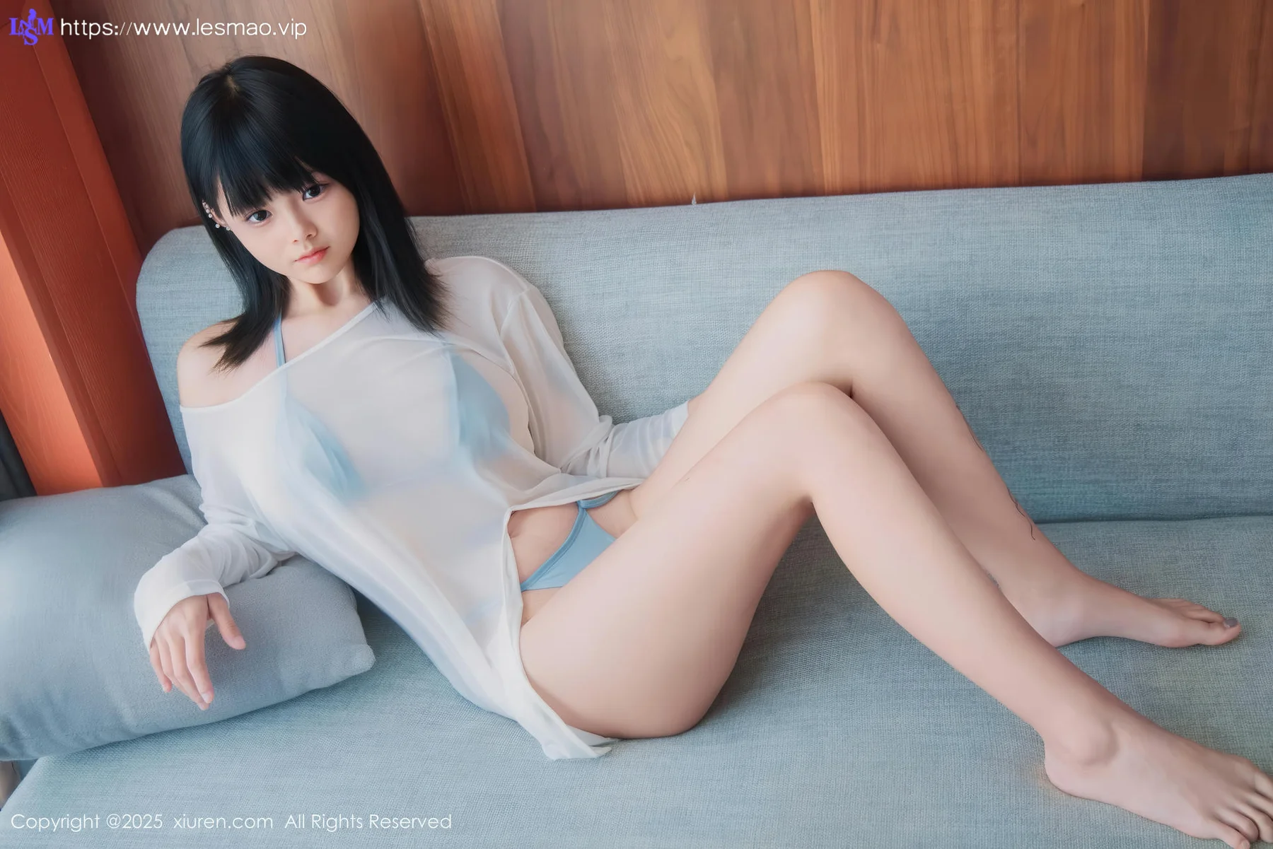 XiuRen 秀人 No.10651 小泠 首套写真蓝色比基尼 - 7