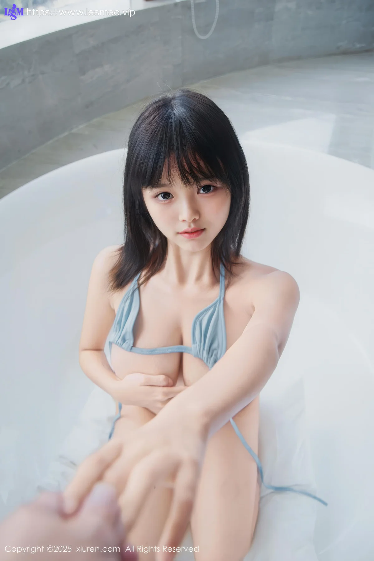 XiuRen 秀人 No.10651 小泠 首套写真蓝色比基尼 - 80