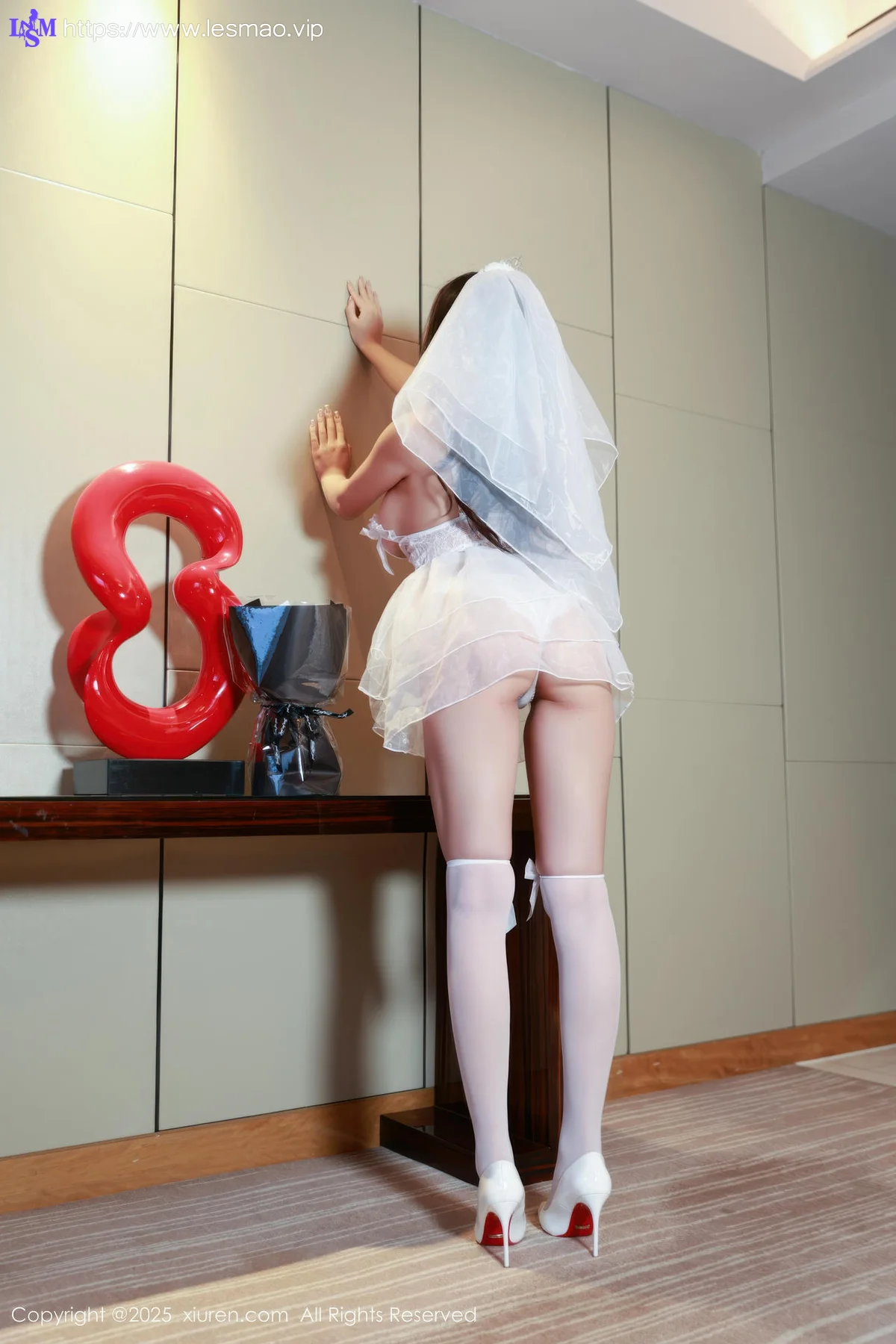 XiuRen 秀人 No.10659 冬安 白色婚纱短裙 - 15