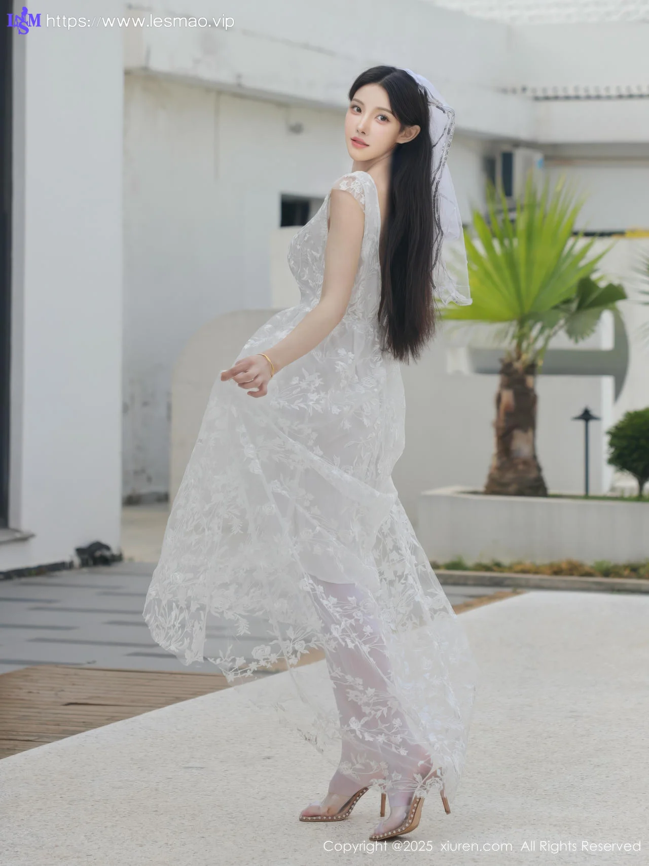 XiuRen 秀人 No.10661 梨霜儿 白色婚纱诱人白色丝袜 - 19