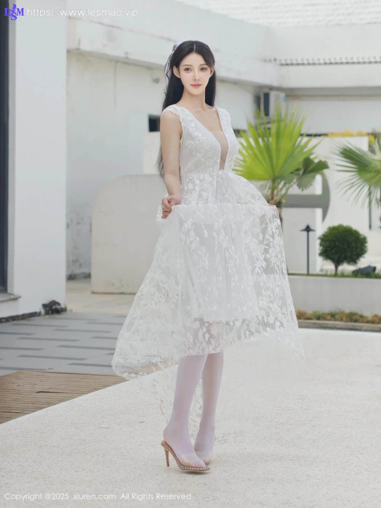 XiuRen 秀人 No.10661 梨霜儿 白色婚纱诱人白色丝袜 - 20