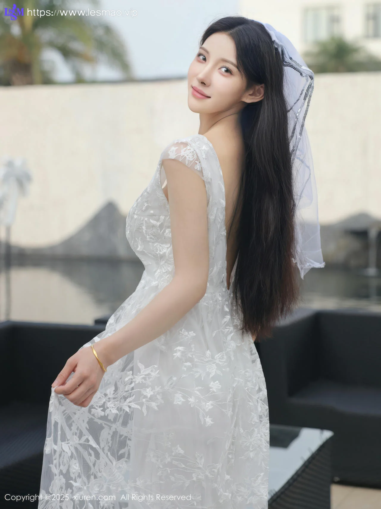 XiuRen 秀人 No.10661 梨霜儿 白色婚纱诱人白色丝袜 - 22
