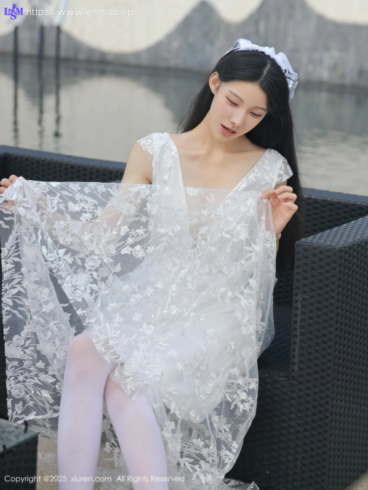 XiuRen 秀人 No.10661 梨霜儿 白色婚纱诱人白色丝袜 - 25