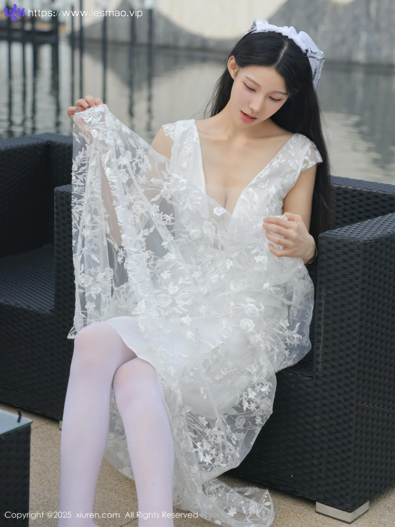 XiuRen 秀人 No.10661 梨霜儿 白色婚纱诱人白色丝袜 - 26