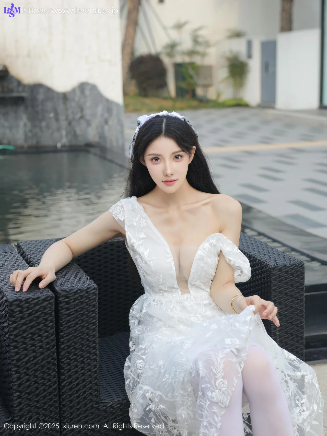 XiuRen 秀人 No.10661 梨霜儿 白色婚纱诱人白色丝袜 - 29