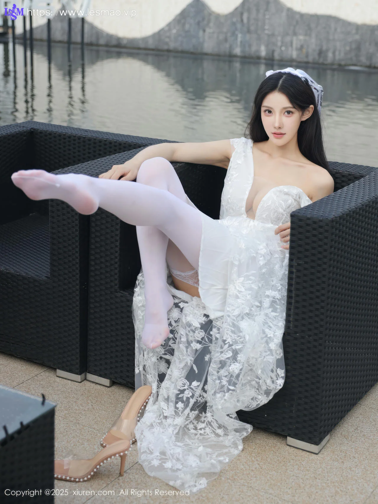 XiuRen 秀人 No.10661 梨霜儿 白色婚纱诱人白色丝袜 - 31