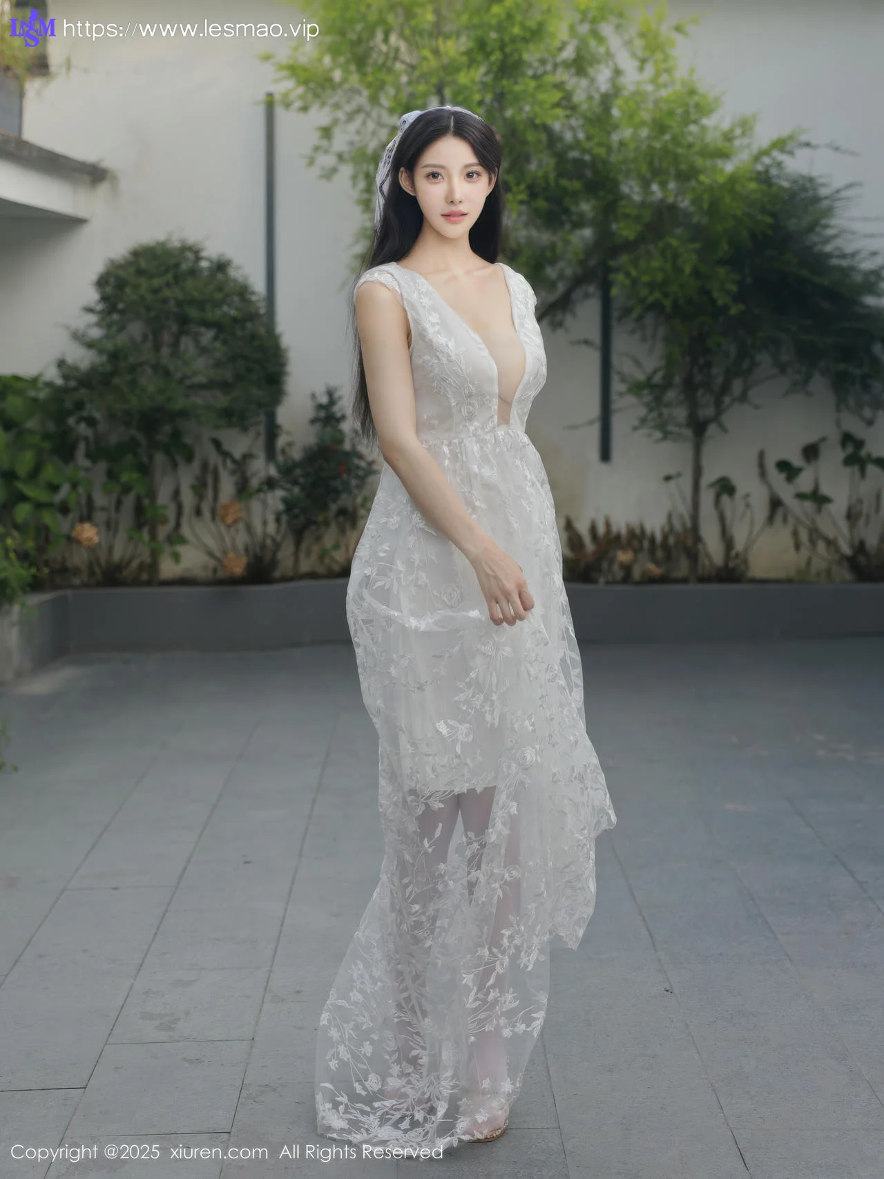 XiuRen 秀人 No.10661 梨霜儿 白色婚纱诱人白色丝袜 - 45