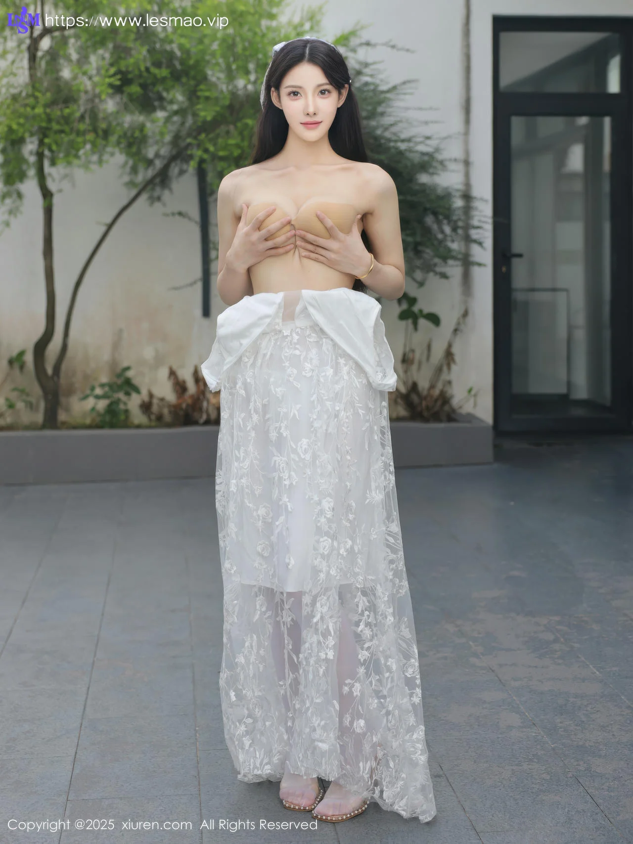 XiuRen 秀人 No.10661 梨霜儿 白色婚纱诱人白色丝袜 - 54