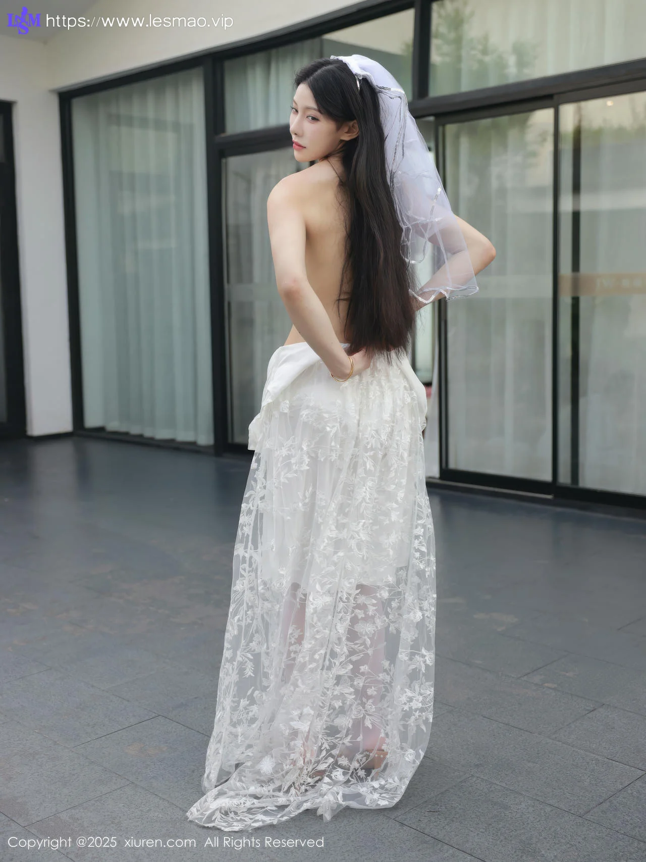 XiuRen 秀人 No.10661 梨霜儿 白色婚纱诱人白色丝袜 - 67
