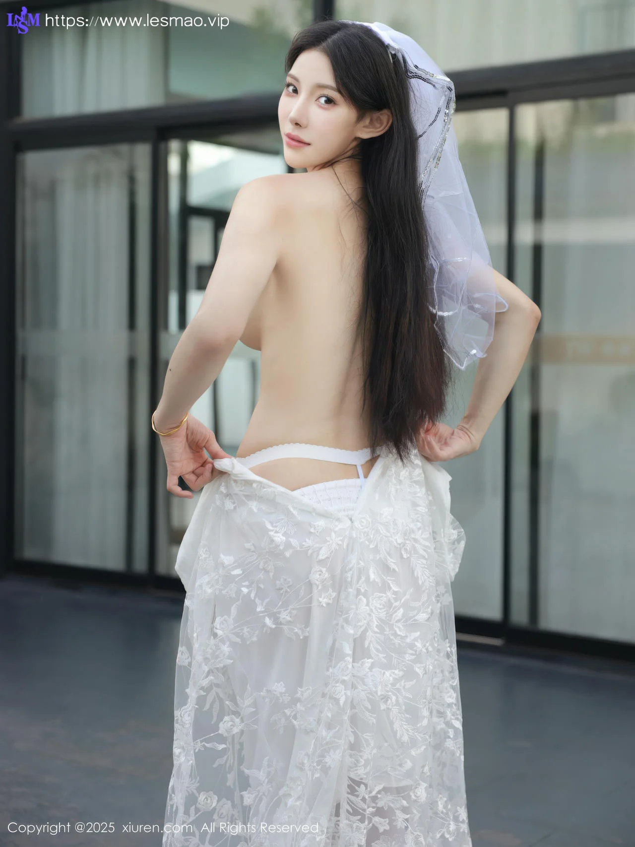 XiuRen 秀人 No.10661 梨霜儿 白色婚纱诱人白色丝袜 - 68