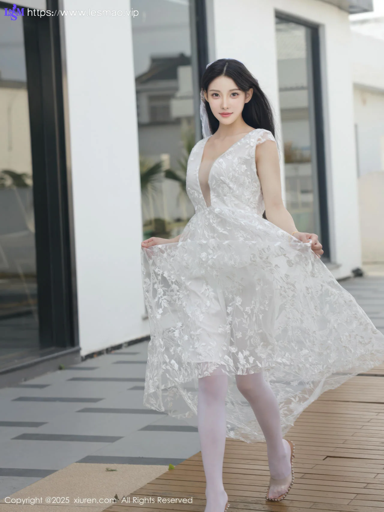 XiuRen 秀人 No.10661 梨霜儿 白色婚纱诱人白色丝袜 - 82