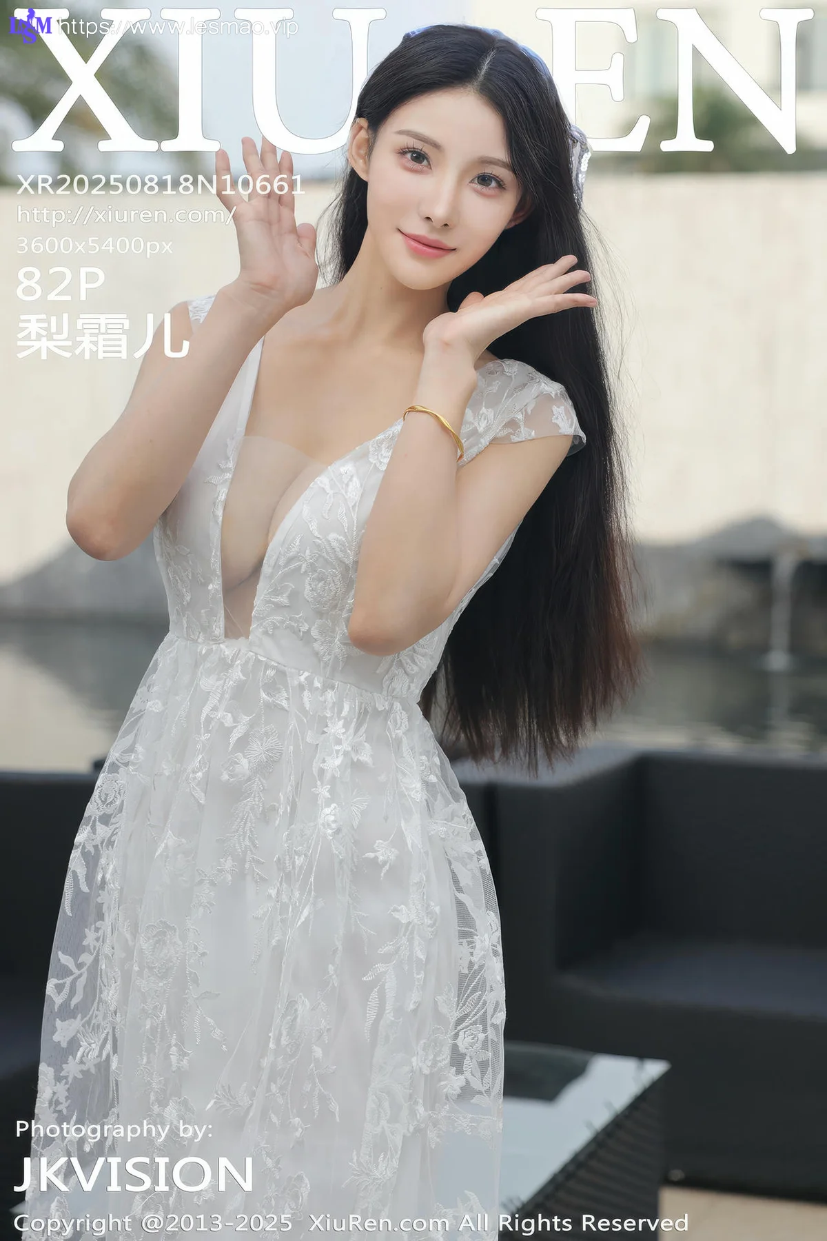 XiuRen 秀人 No.10661 梨霜儿 白色婚纱诱人白色丝袜 - 83