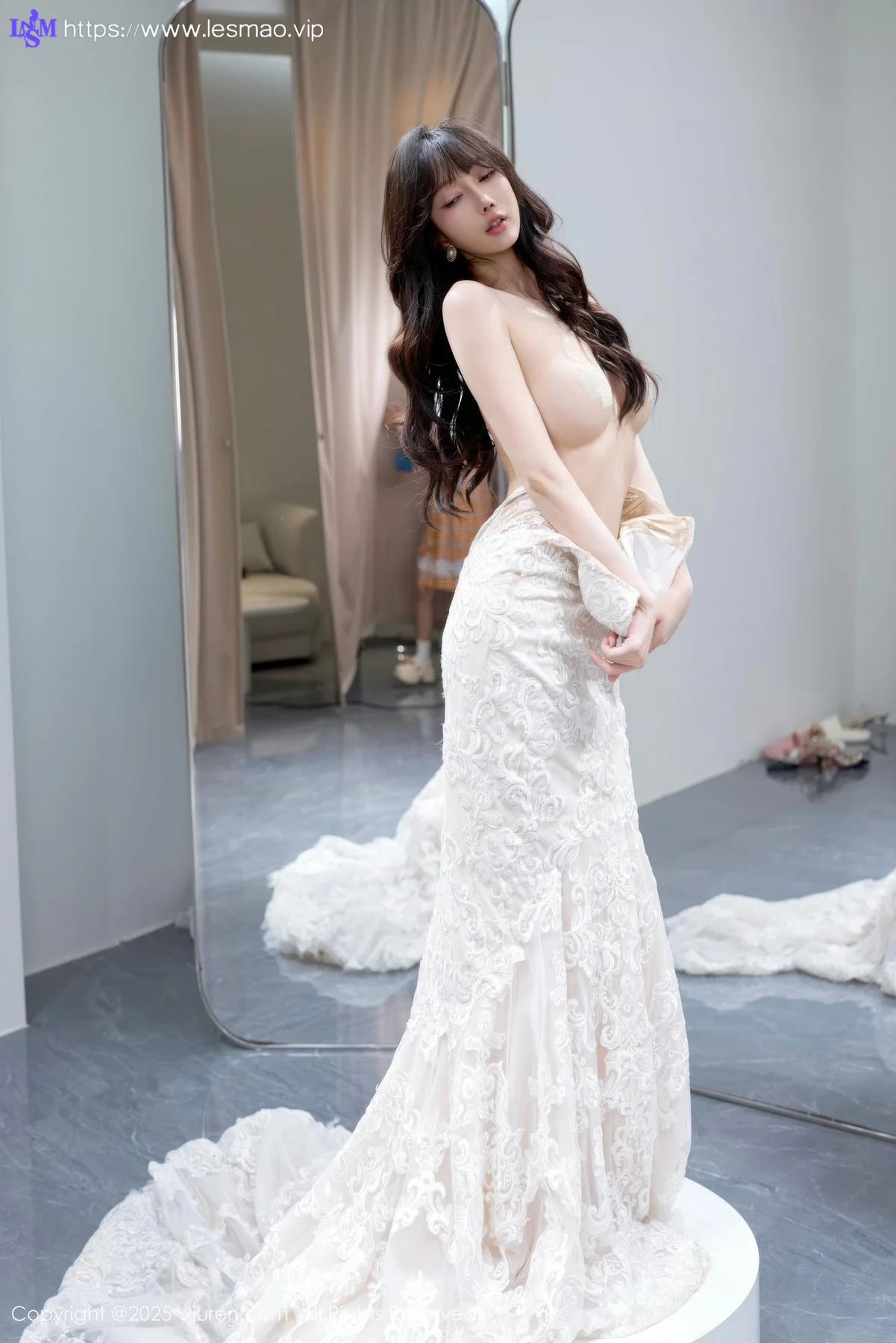 XiuRen 秀人 No.10663 玥儿玥er 性感白色婚纱 - 46
