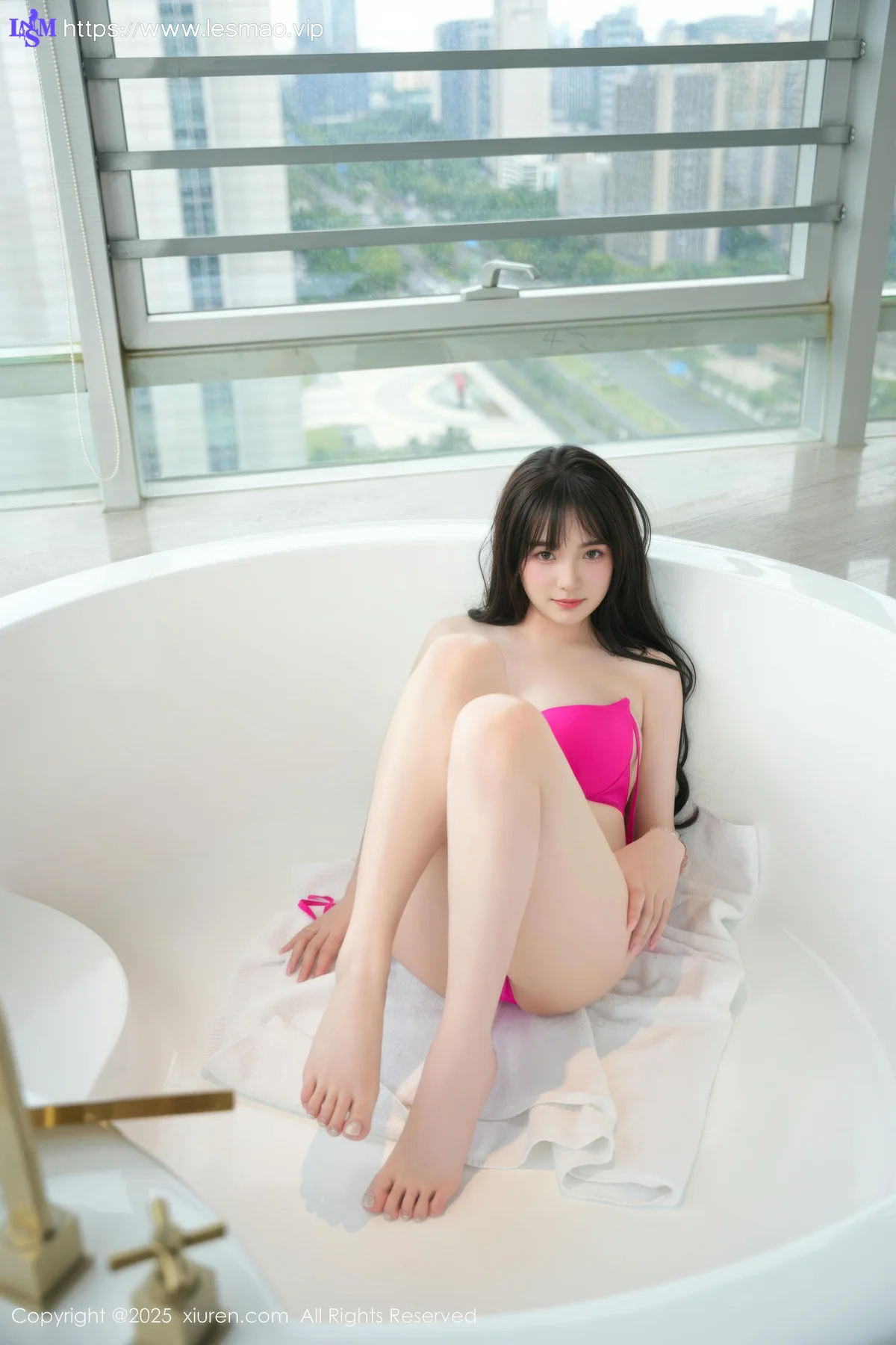 XiuRen 秀人 No.10675 软情 玫红色比基尼 - 53