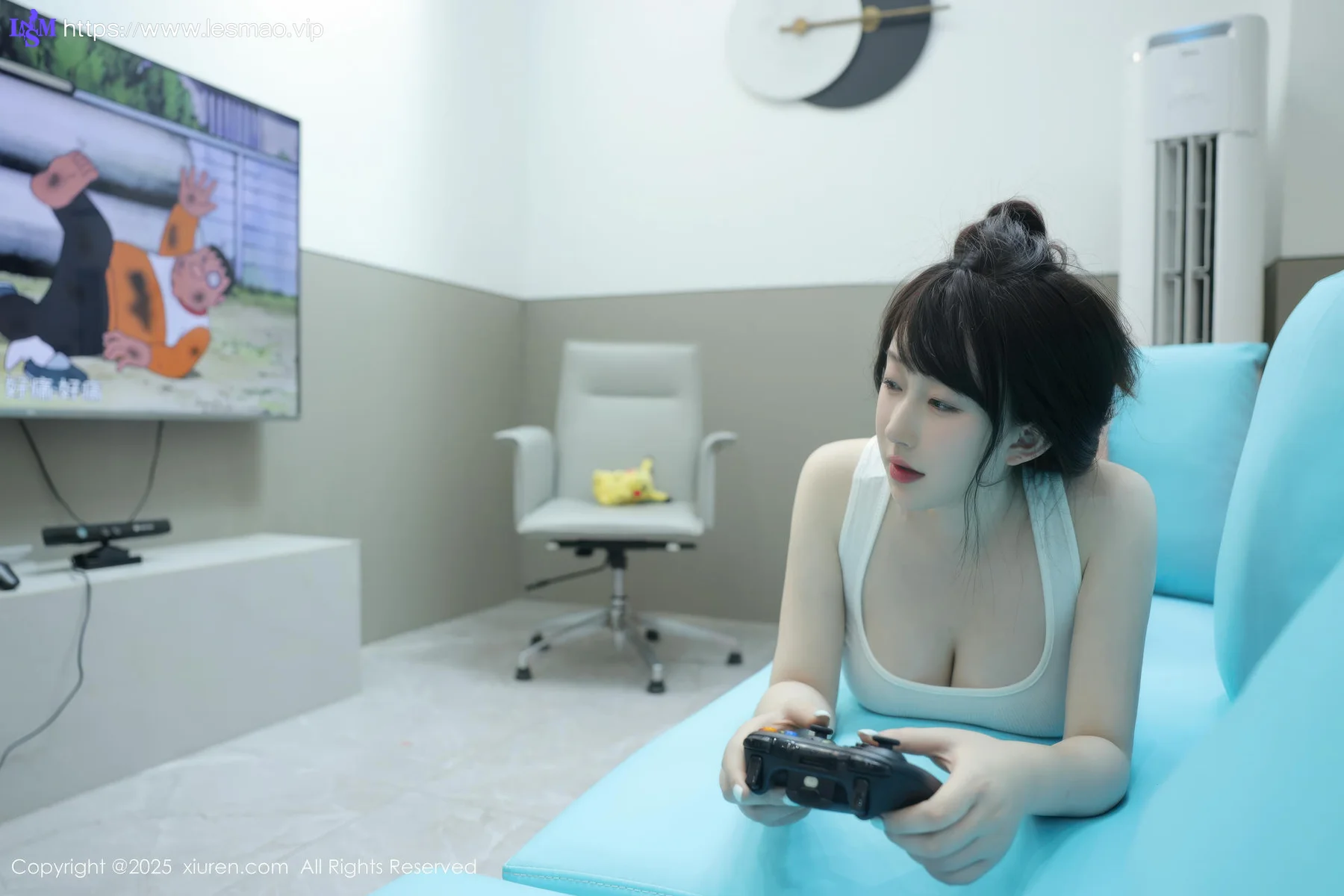 XiuRen 秀人 No.10676 李沁恩lrene 白色T恤居家服 - 30