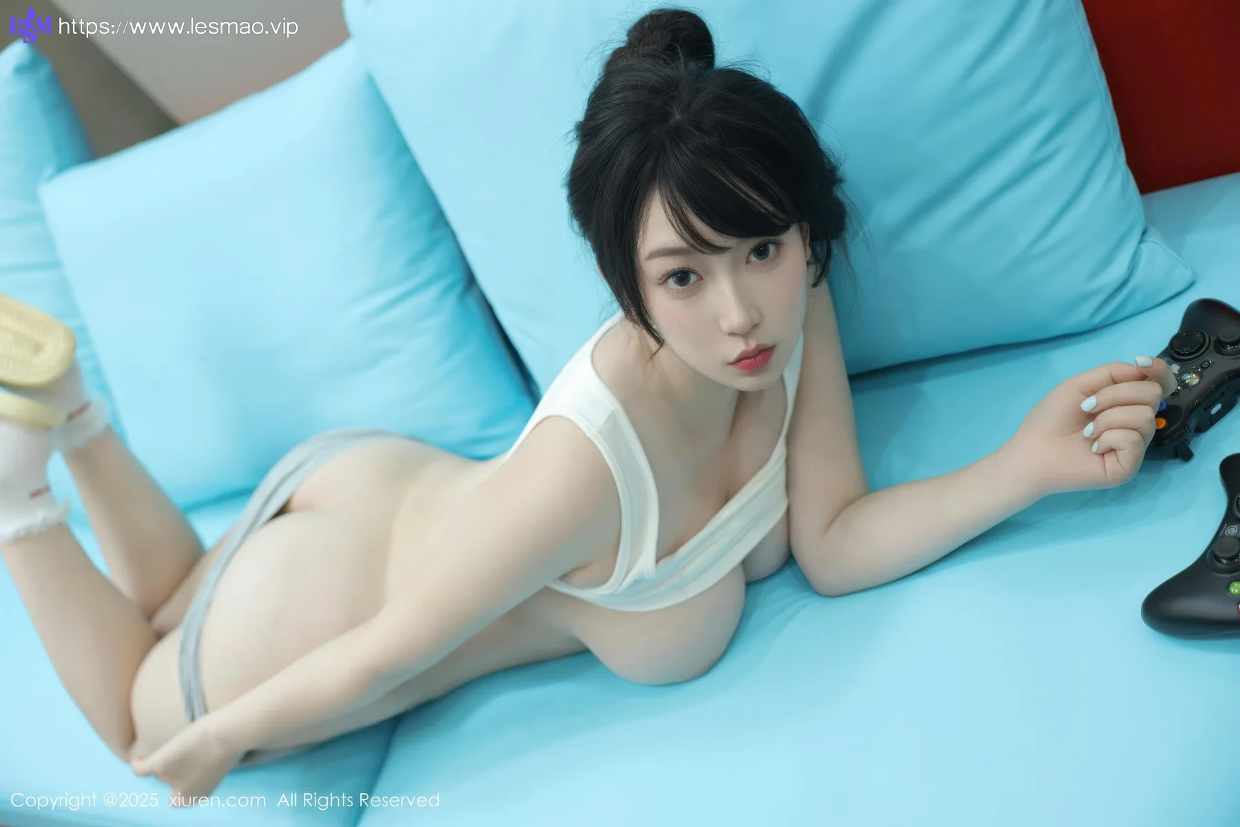 XiuRen 秀人 No.10676 李沁恩lrene 白色T恤居家服 - 58