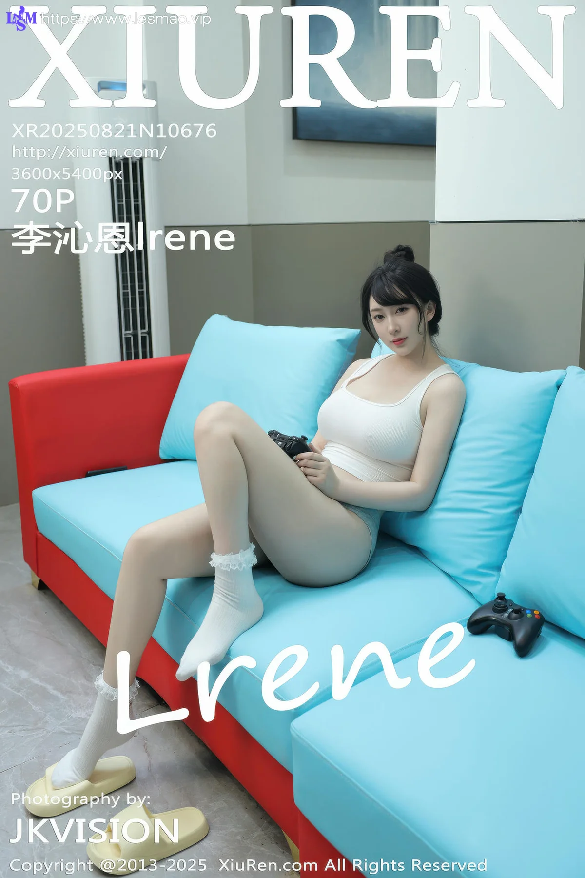 XiuRen 秀人 No.10676 李沁恩lrene 白色T恤居家服 - 71