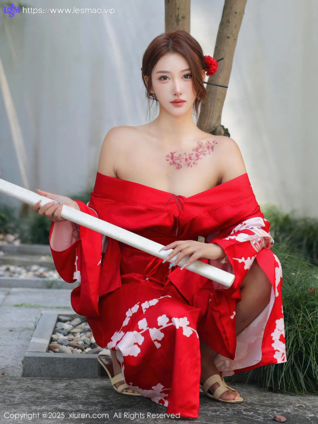 XiuRen 秀人 No.10683 金允希Yuki 性感红色和服 - 11