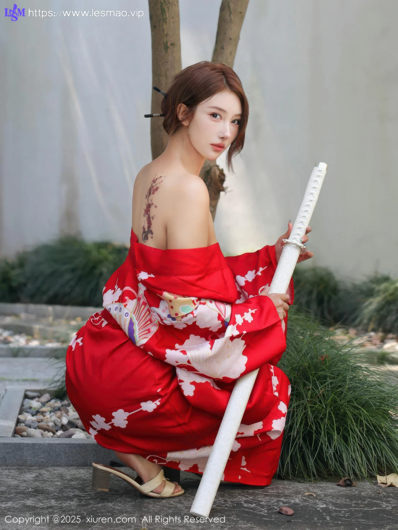 XiuRen 秀人 No.10683 金允希Yuki 性感红色和服 - 14