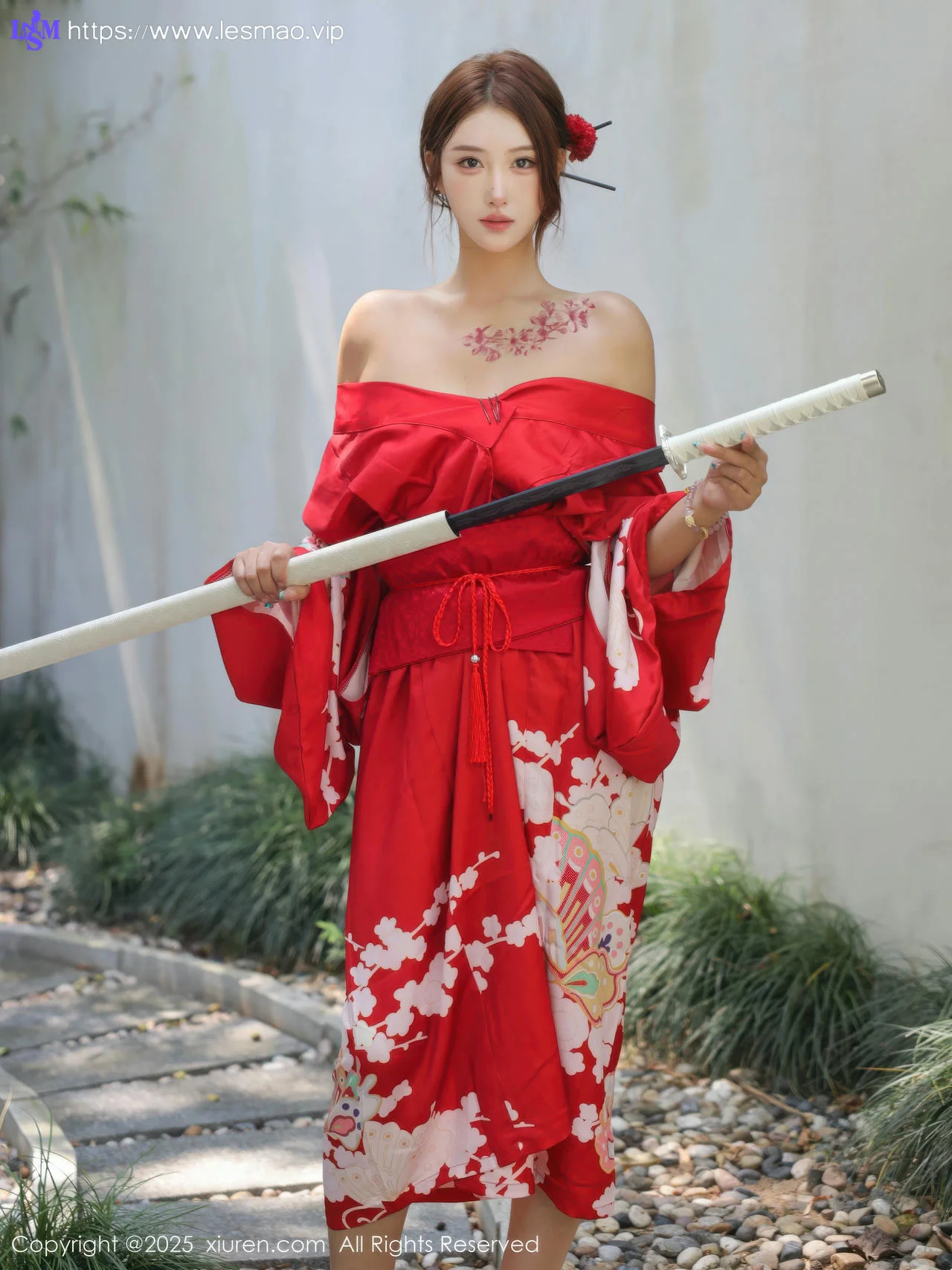 XiuRen 秀人 No.10683 金允希Yuki 性感红色和服 - 15