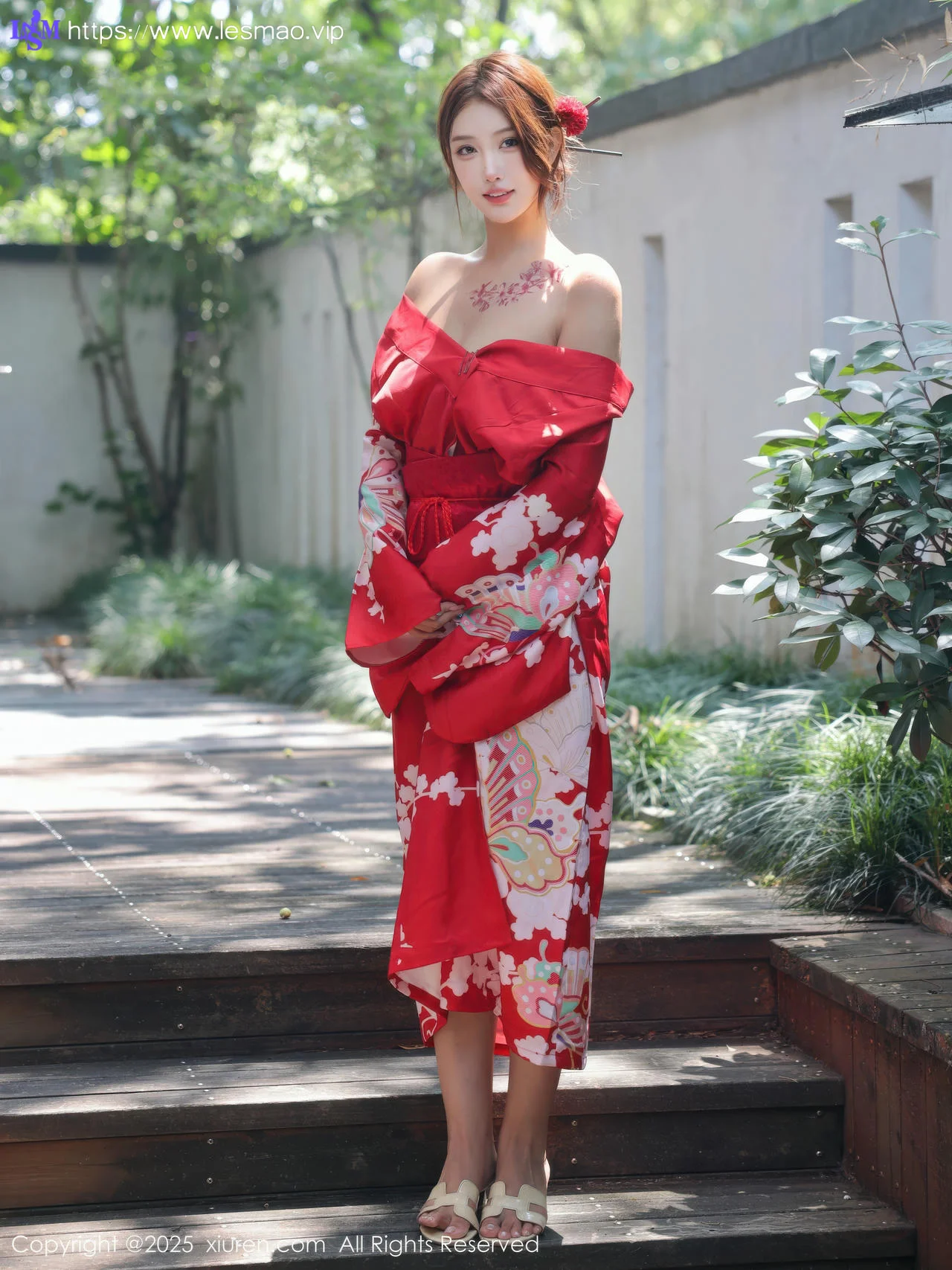 XiuRen 秀人 No.10683 金允希Yuki 性感红色和服 - 21