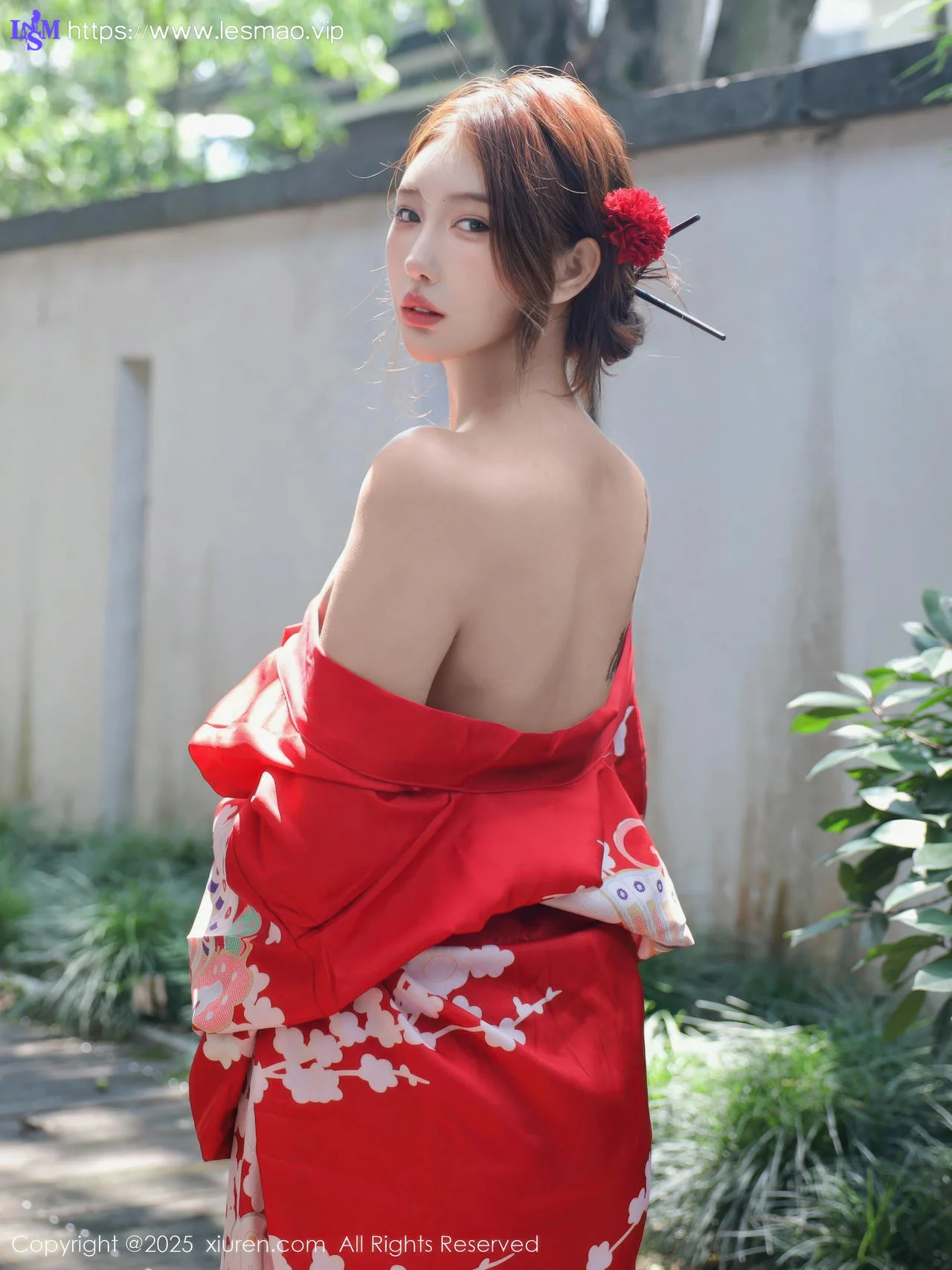 XiuRen 秀人 No.10683 金允希Yuki 性感红色和服 - 28