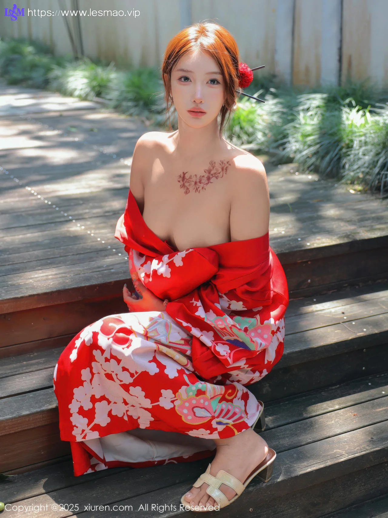 XiuRen 秀人 No.10683 金允希Yuki 性感红色和服 - 34