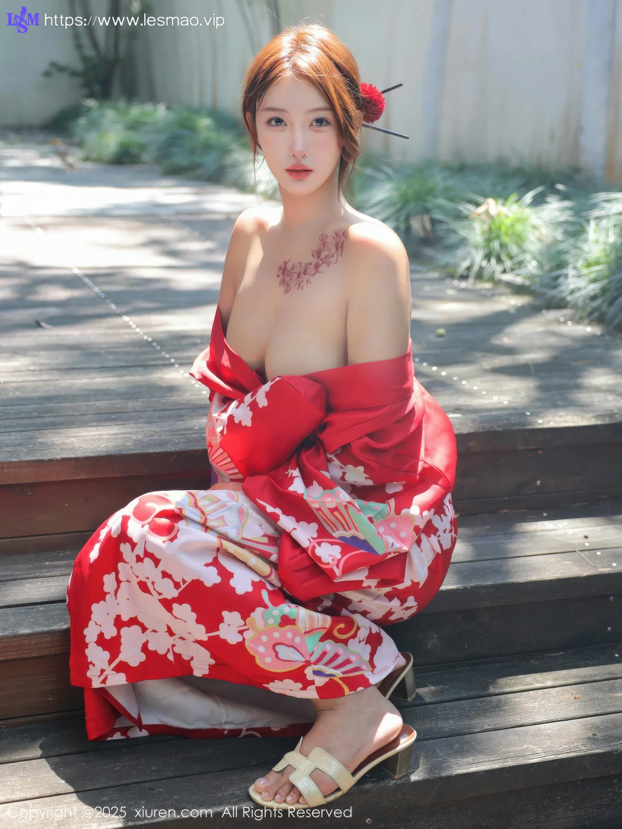 XiuRen 秀人 No.10683 金允希Yuki 性感红色和服 - 35