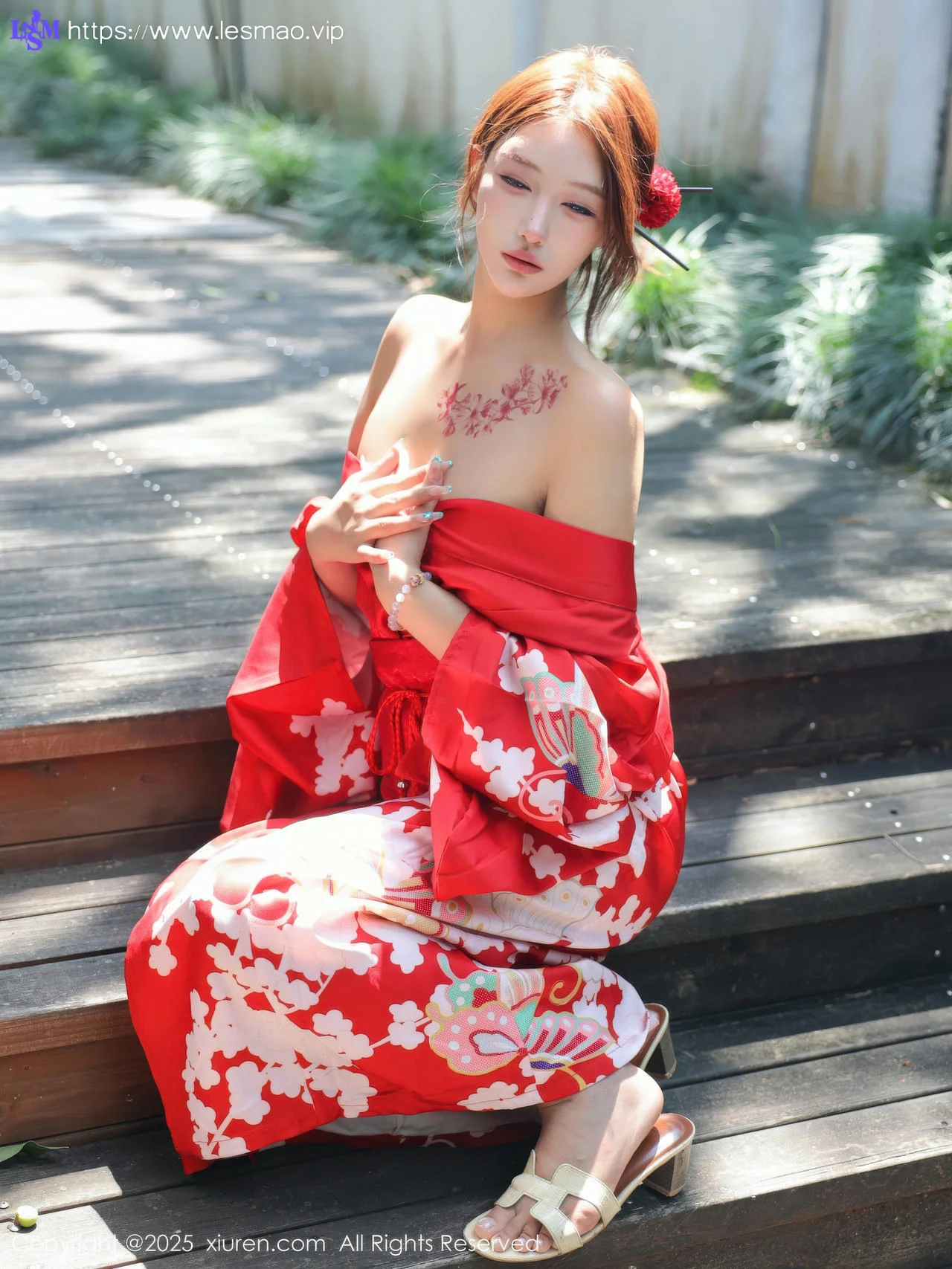 XiuRen 秀人 No.10683 金允希Yuki 性感红色和服 - 36