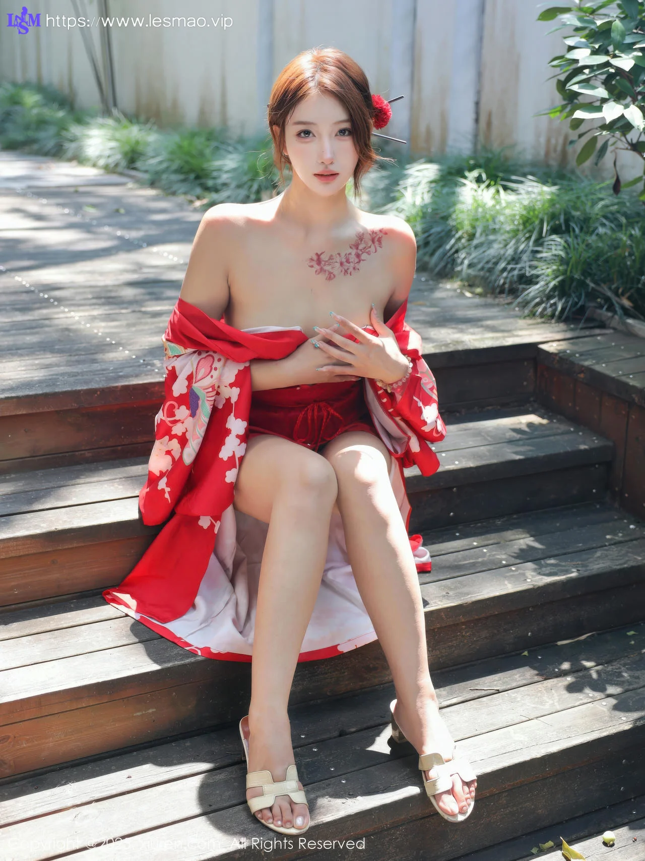 XiuRen 秀人 No.10683 金允希Yuki 性感红色和服 - 39