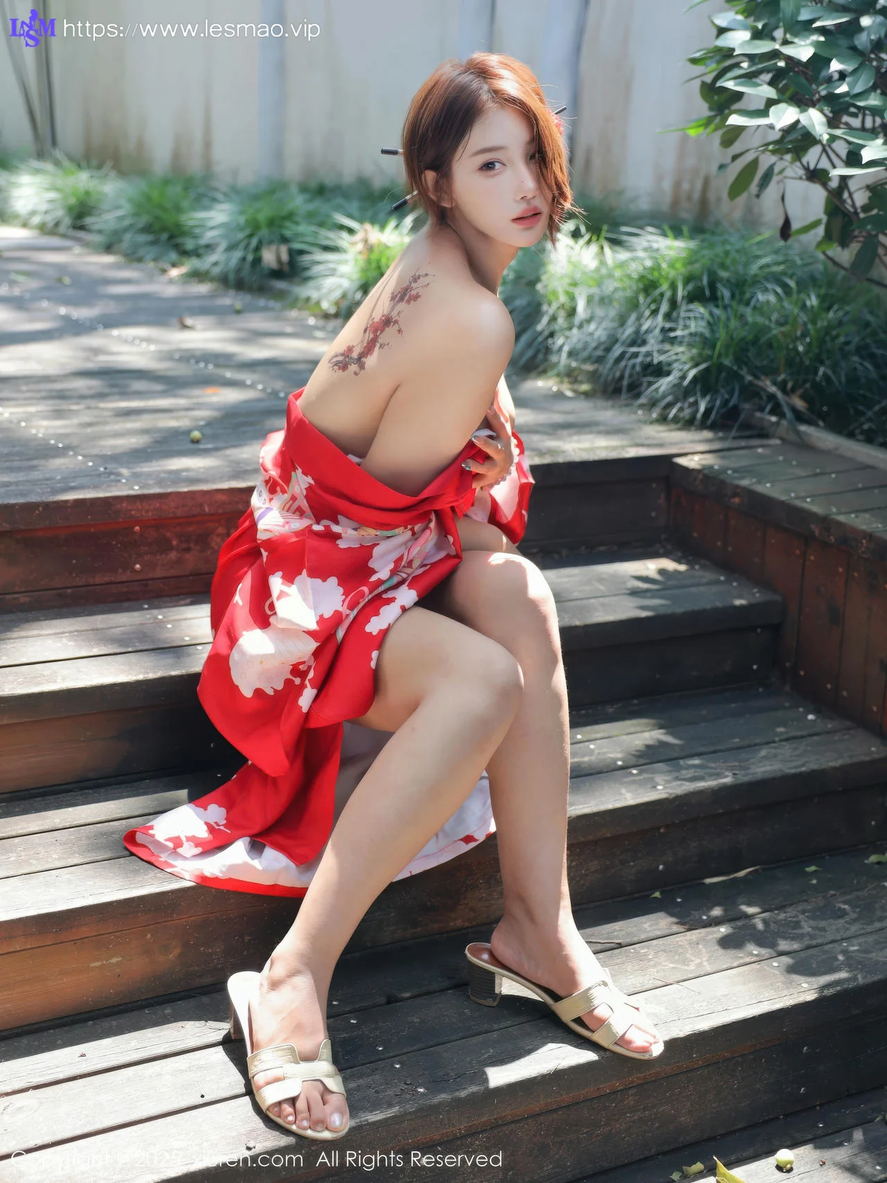XiuRen 秀人 No.10683 金允希Yuki 性感红色和服 - 44