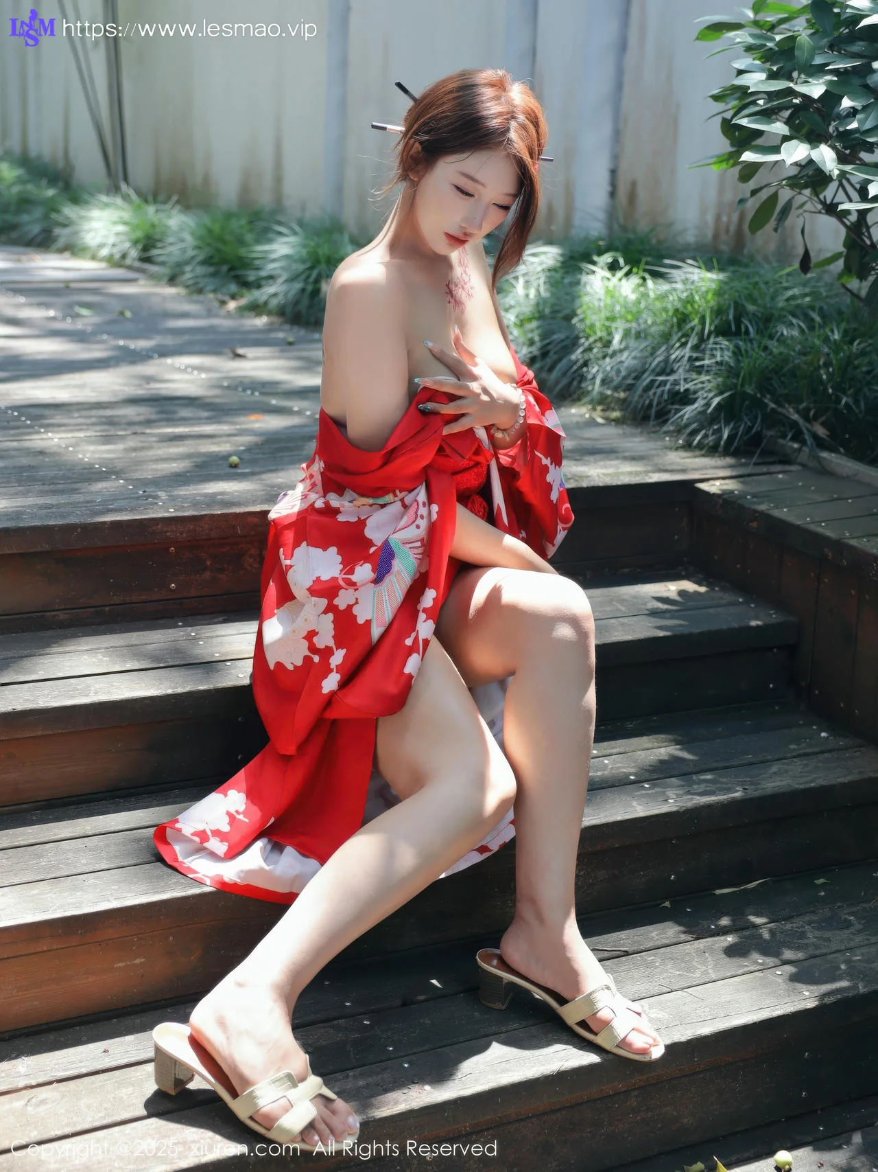 XiuRen 秀人 No.10683 金允希Yuki 性感红色和服 - 45